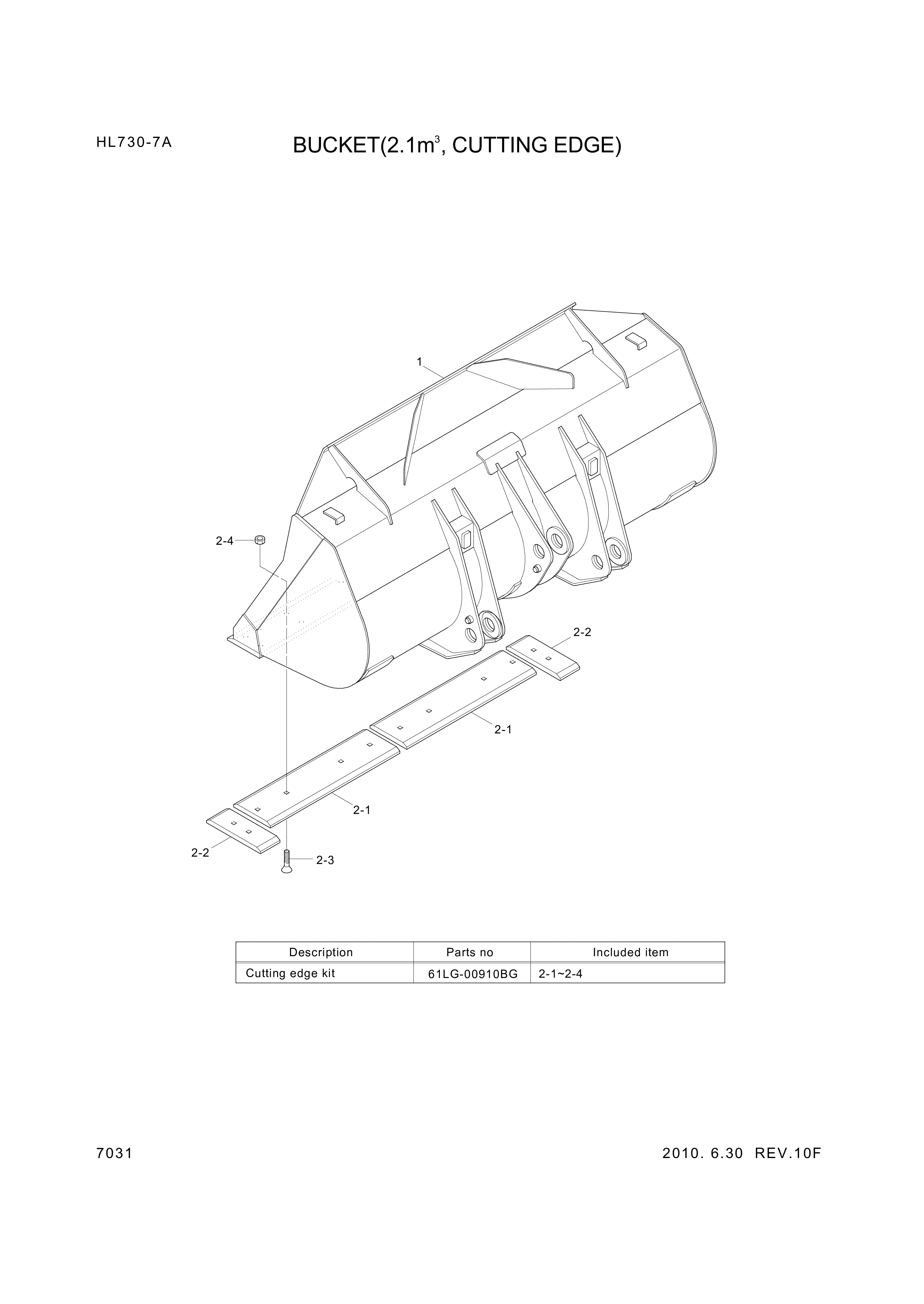 drawing for Hyundai Construction Equipment 61LG-00370 - CUTTINGEDGE-SD