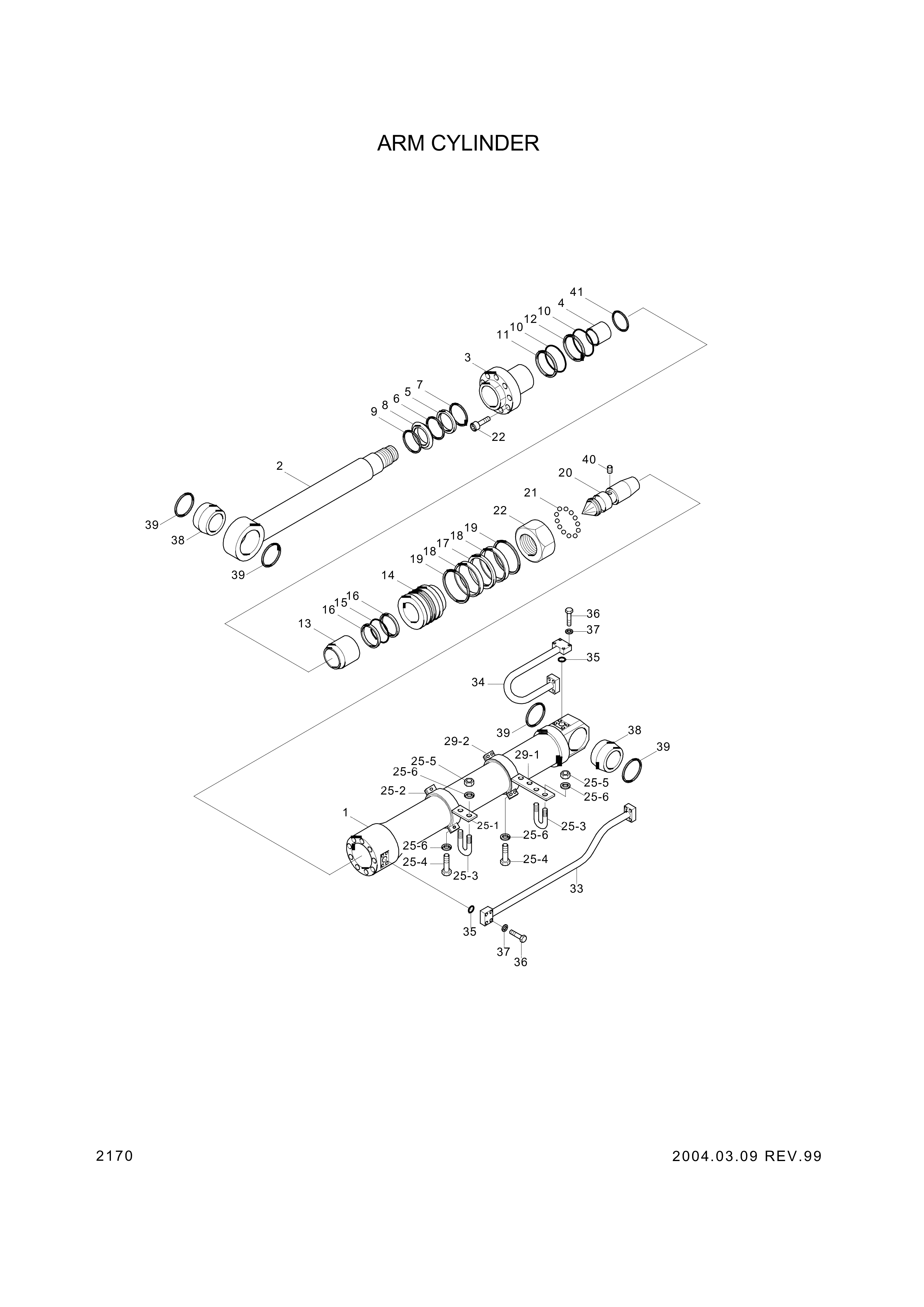 Technical drawing of Hyundai Construction Equipment 31YC-31080 CLAMP-BAND with dimensions and layout (figure 4)