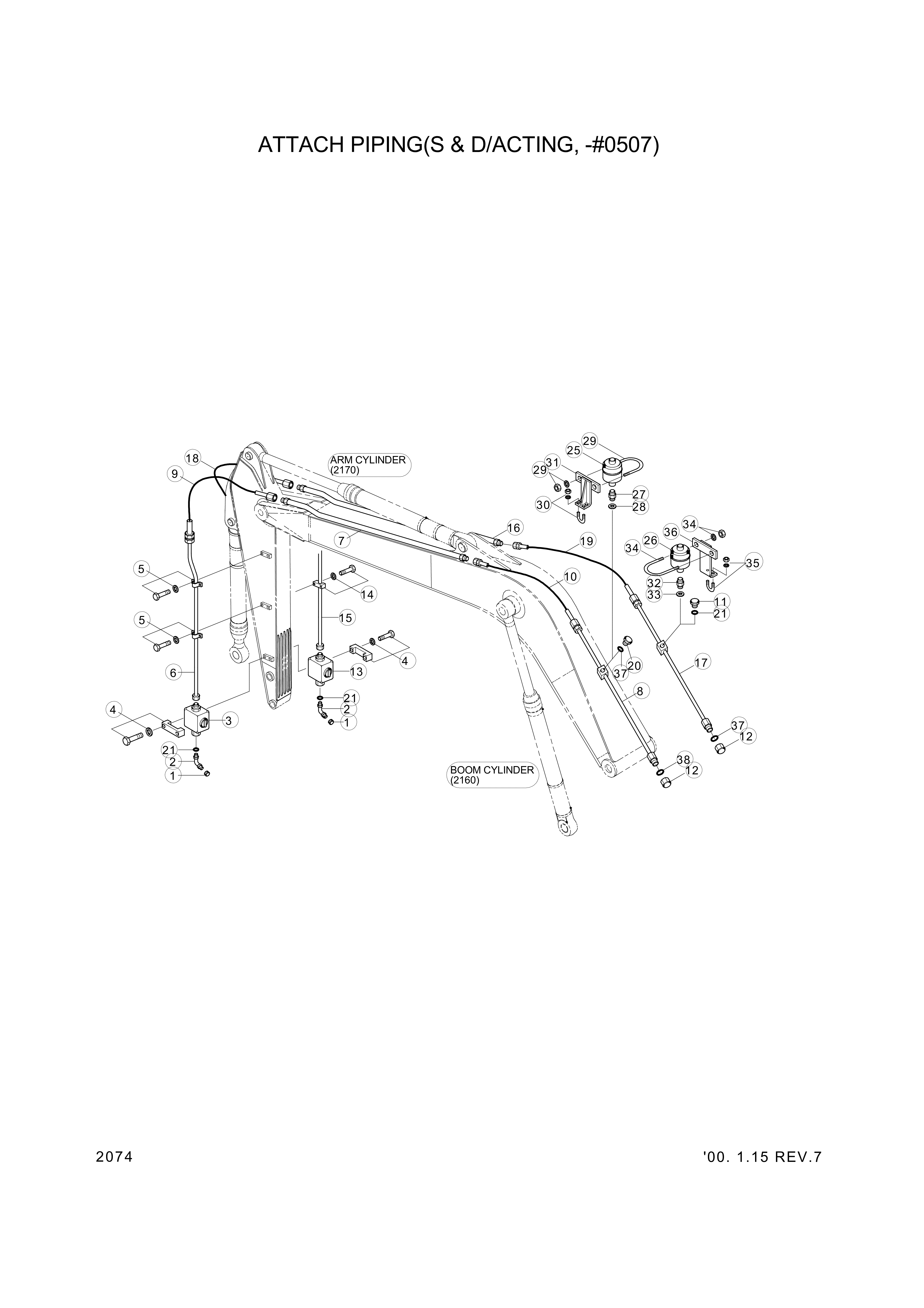 drawing for Hyundai Construction Equipment 003002-19024 - VALVE-STOP