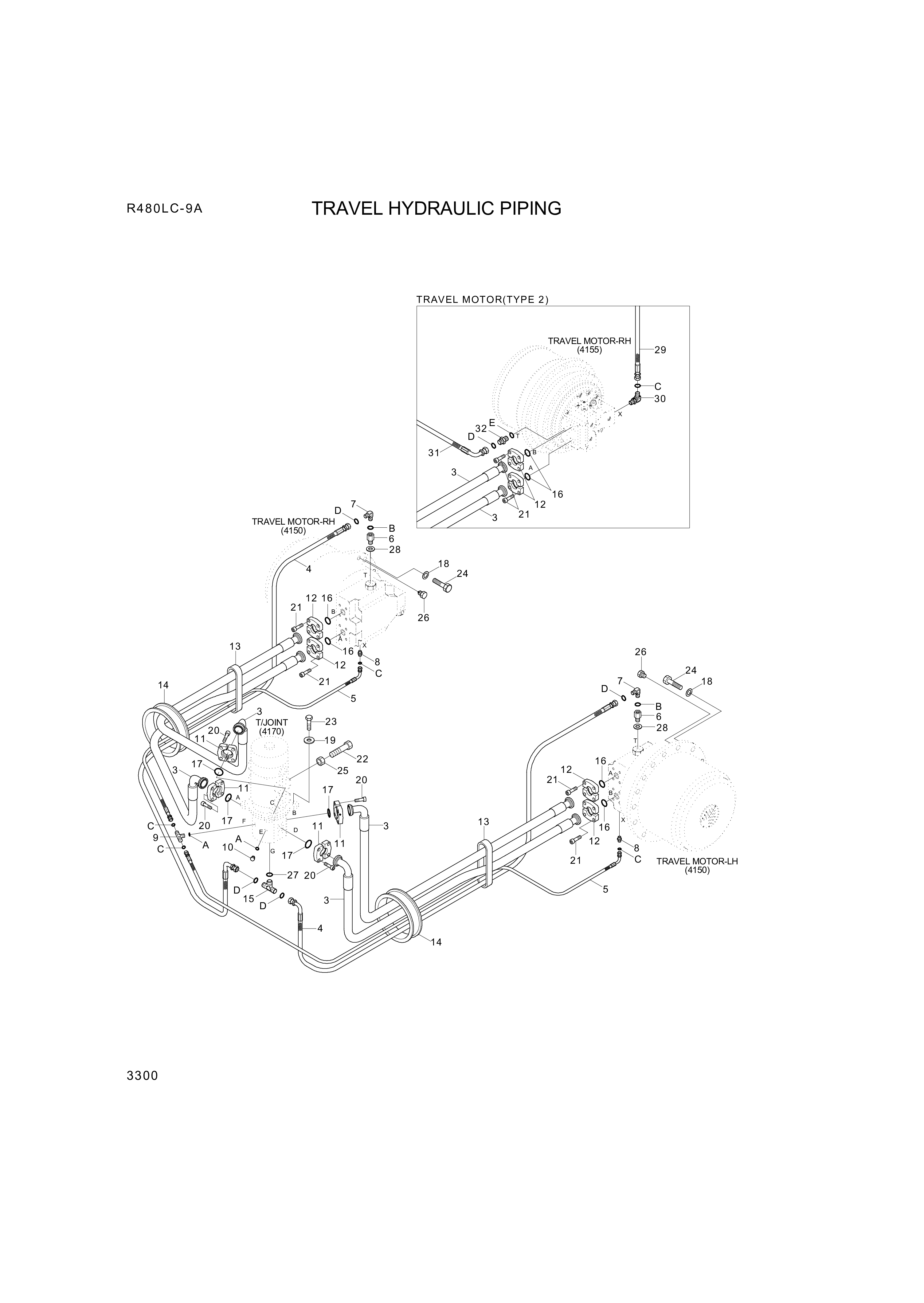 drawing for Hyundai Construction Equipment P930-042060 - HOSE ASSY-ORFS&THD