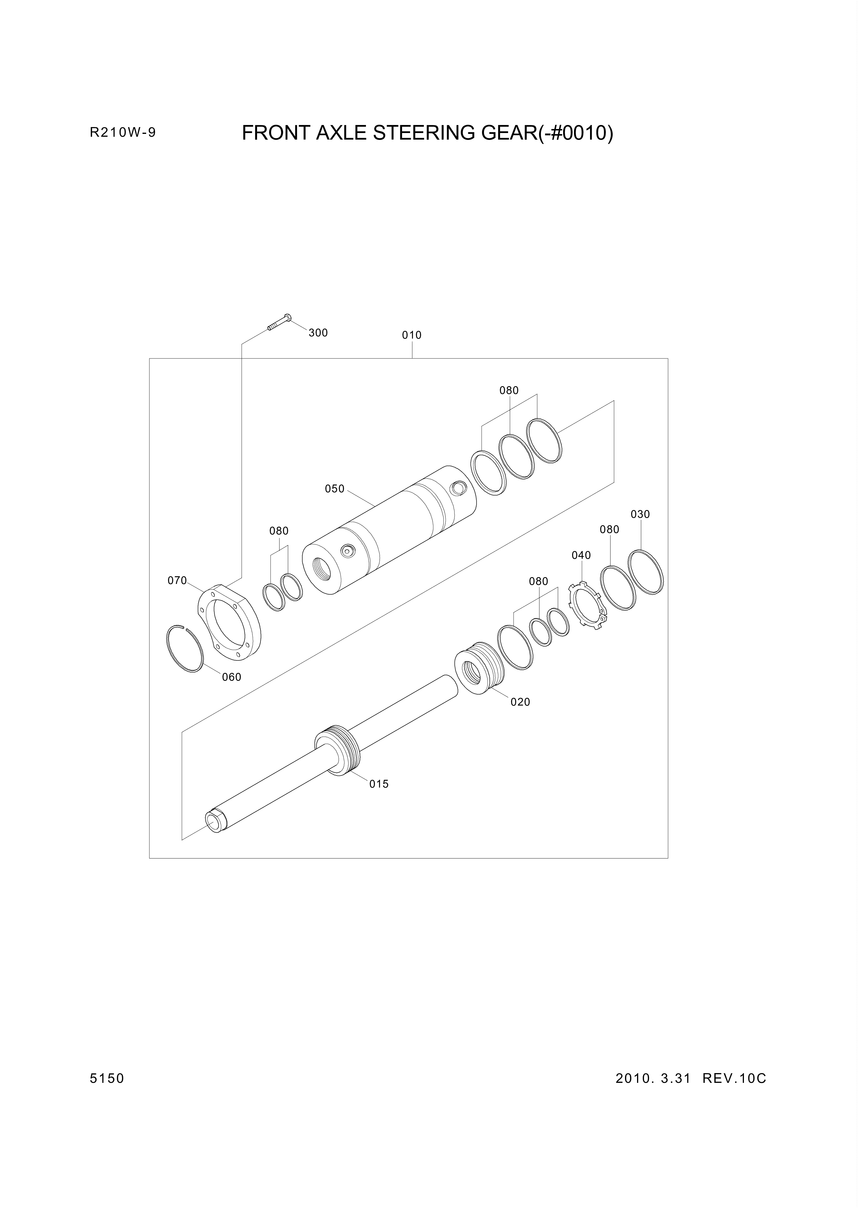 Technical drawing of Hyundai Construction Equipment 0636-011-030 SCREW-HEX with dimensions and layout (figure 5)