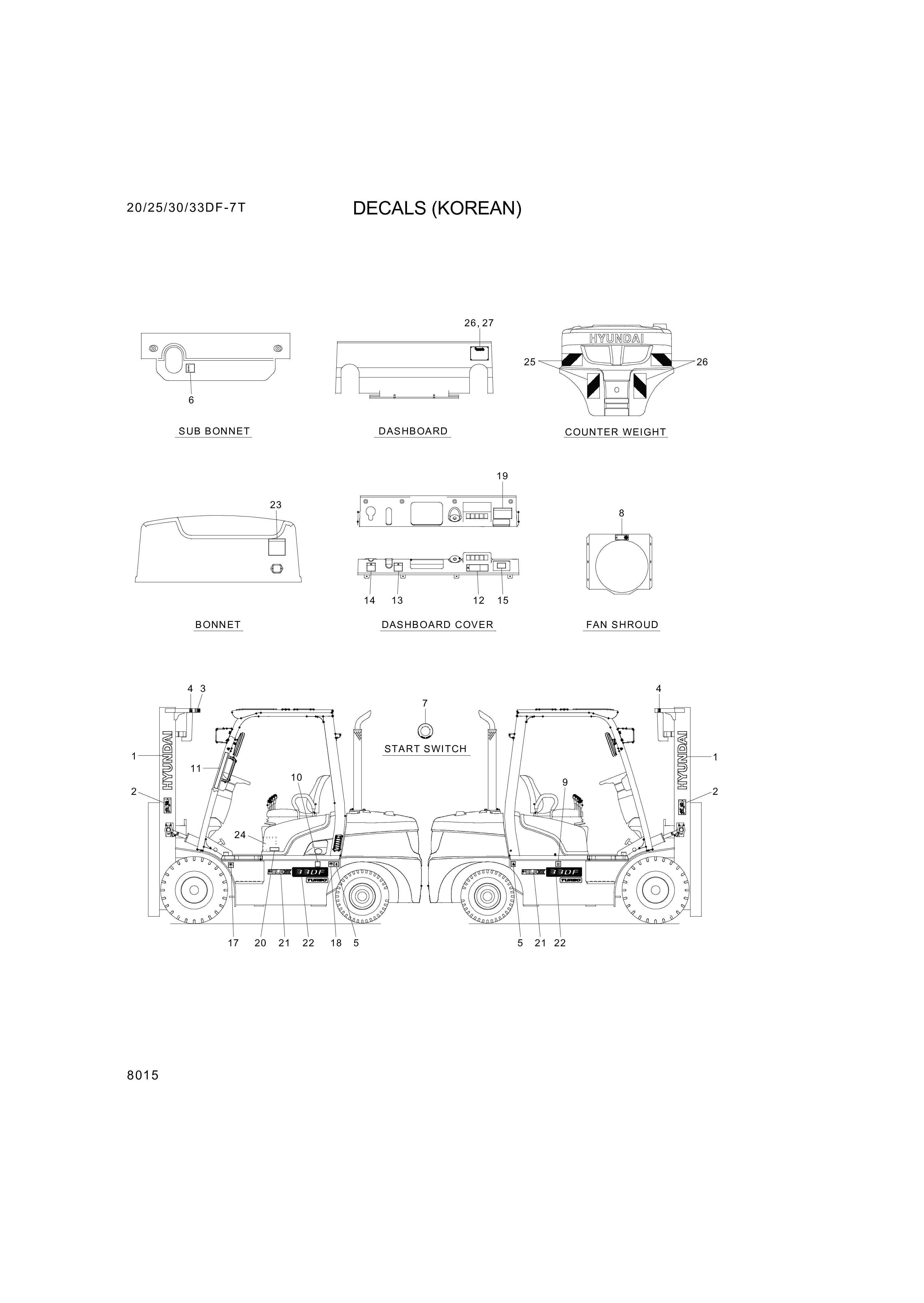 drawing for Hyundai Construction Equipment 93HN-00210 - DECAL-START