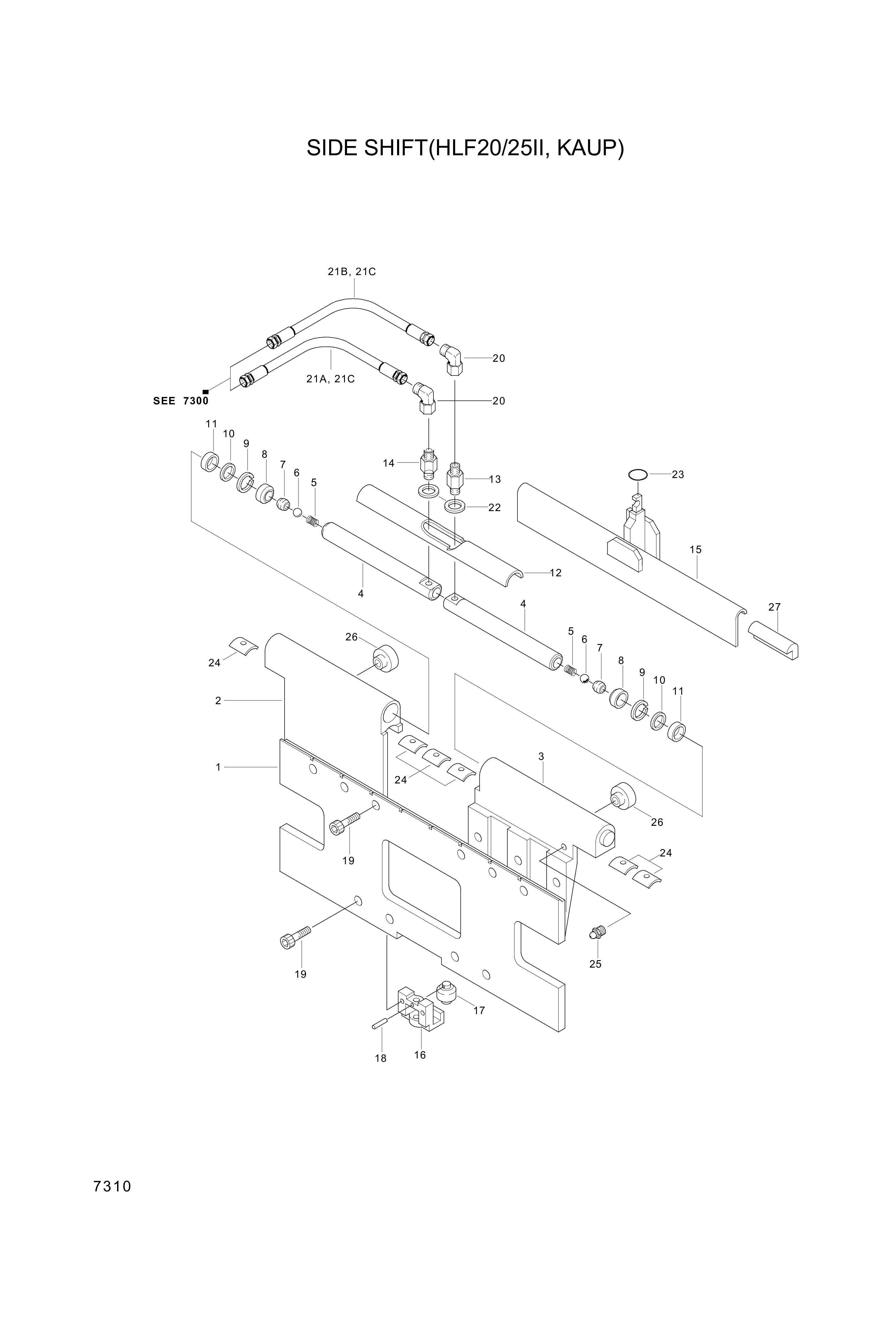 drawing for Hyundai Construction Equipment 021.0.03.54.01 - BEARING-SLIDING