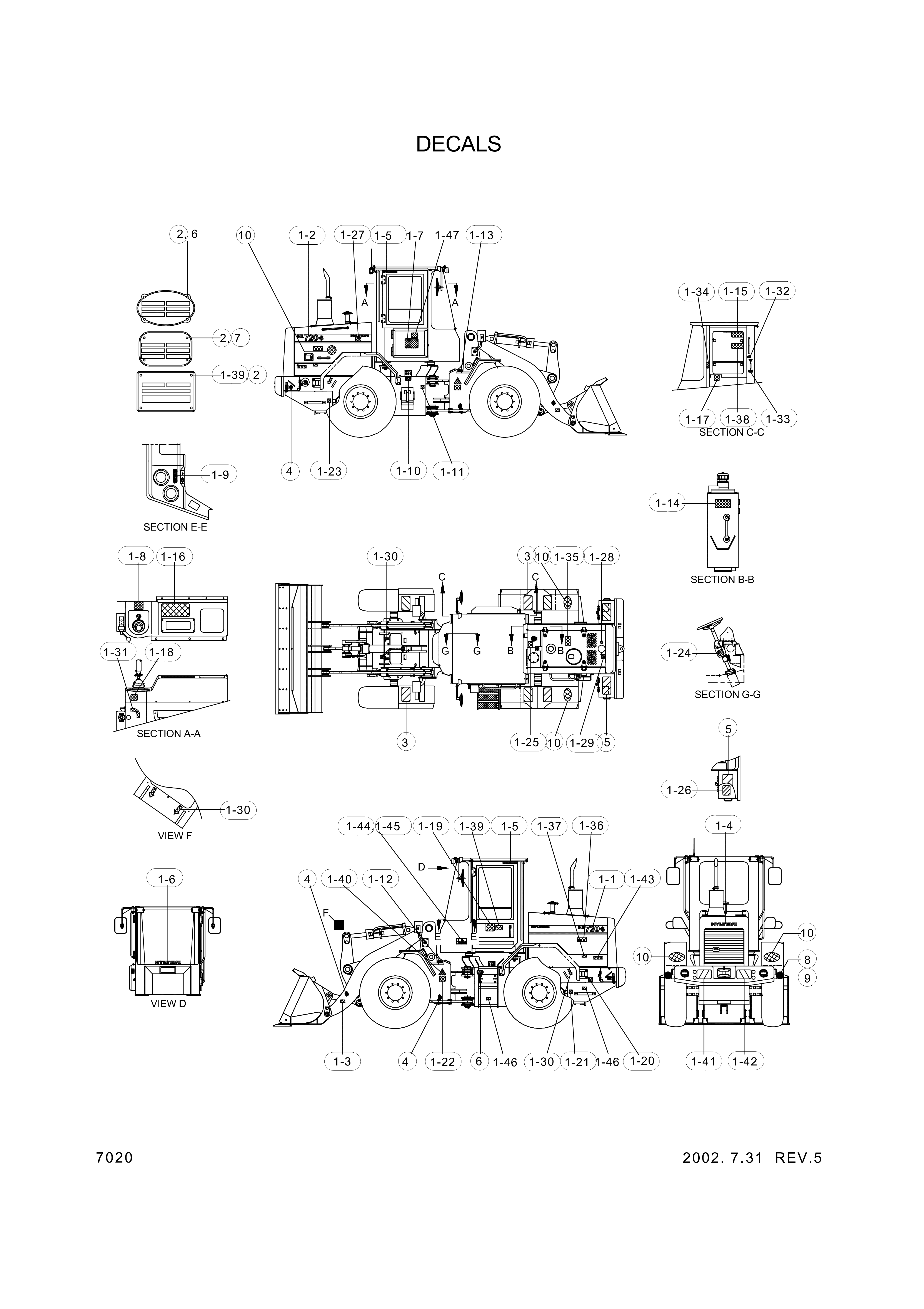 drawing for Hyundai Construction Equipment 94L3-00360 - DECAL-SIDEDOOR B