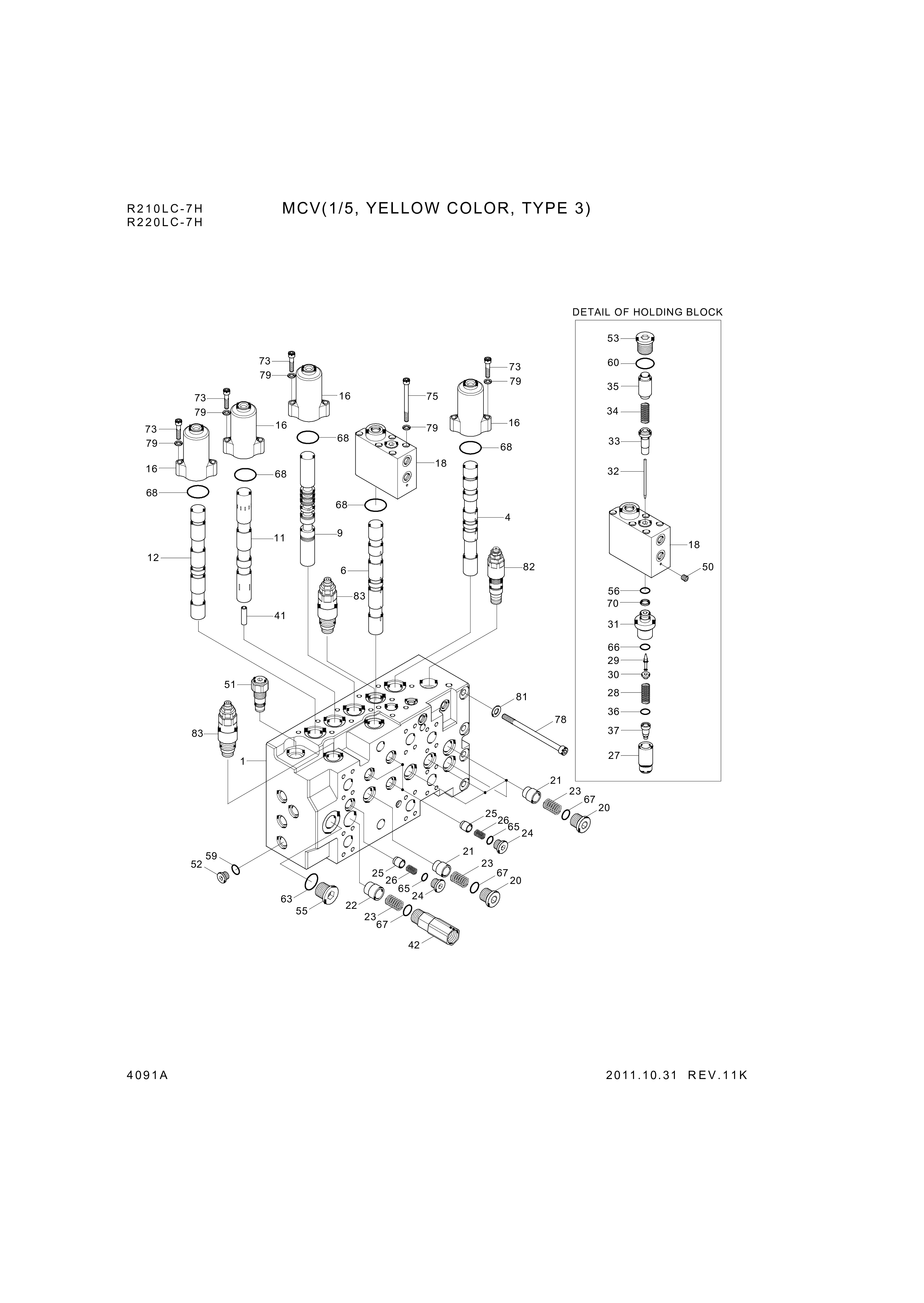 drawing for Hyundai Construction Equipment XKCG-00055 - PLUG-PF