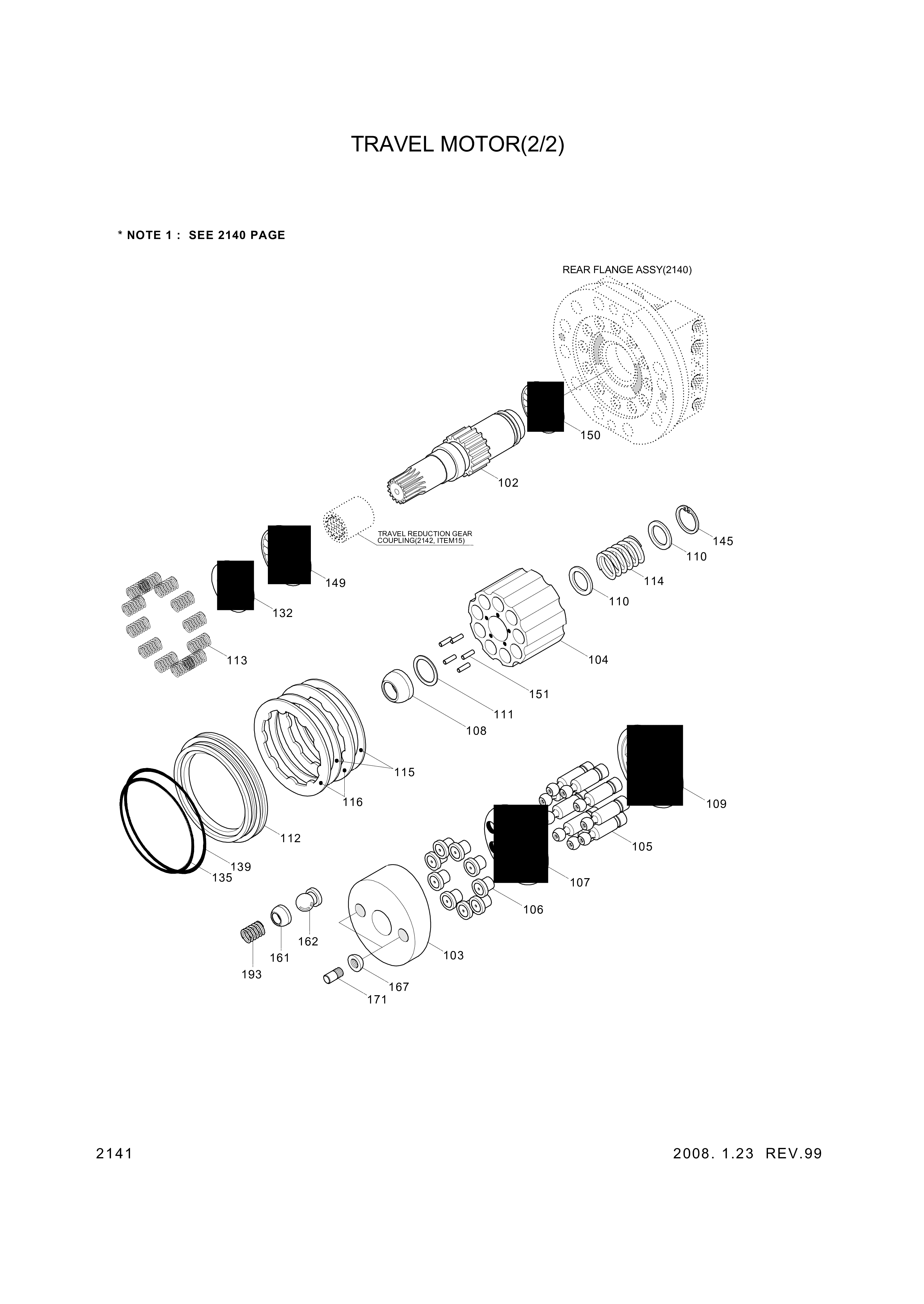 Technical drawing of Hyundai Construction Equipment XKAH-00081 SHAFT-MAIN with dimensions and layout (figure 4)