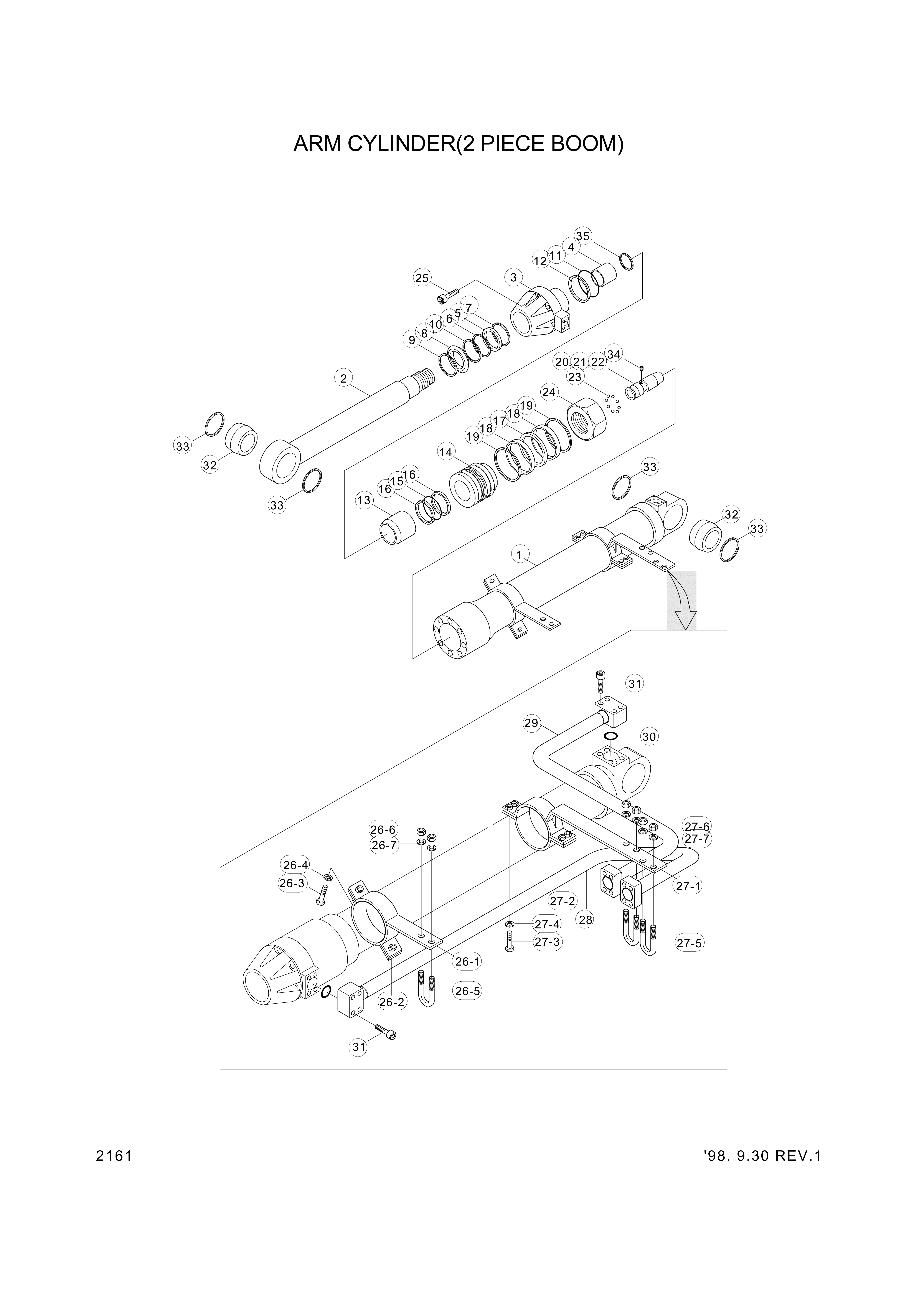 drawing for Hyundai Construction Equipment 159-21 - SPRING-COIL