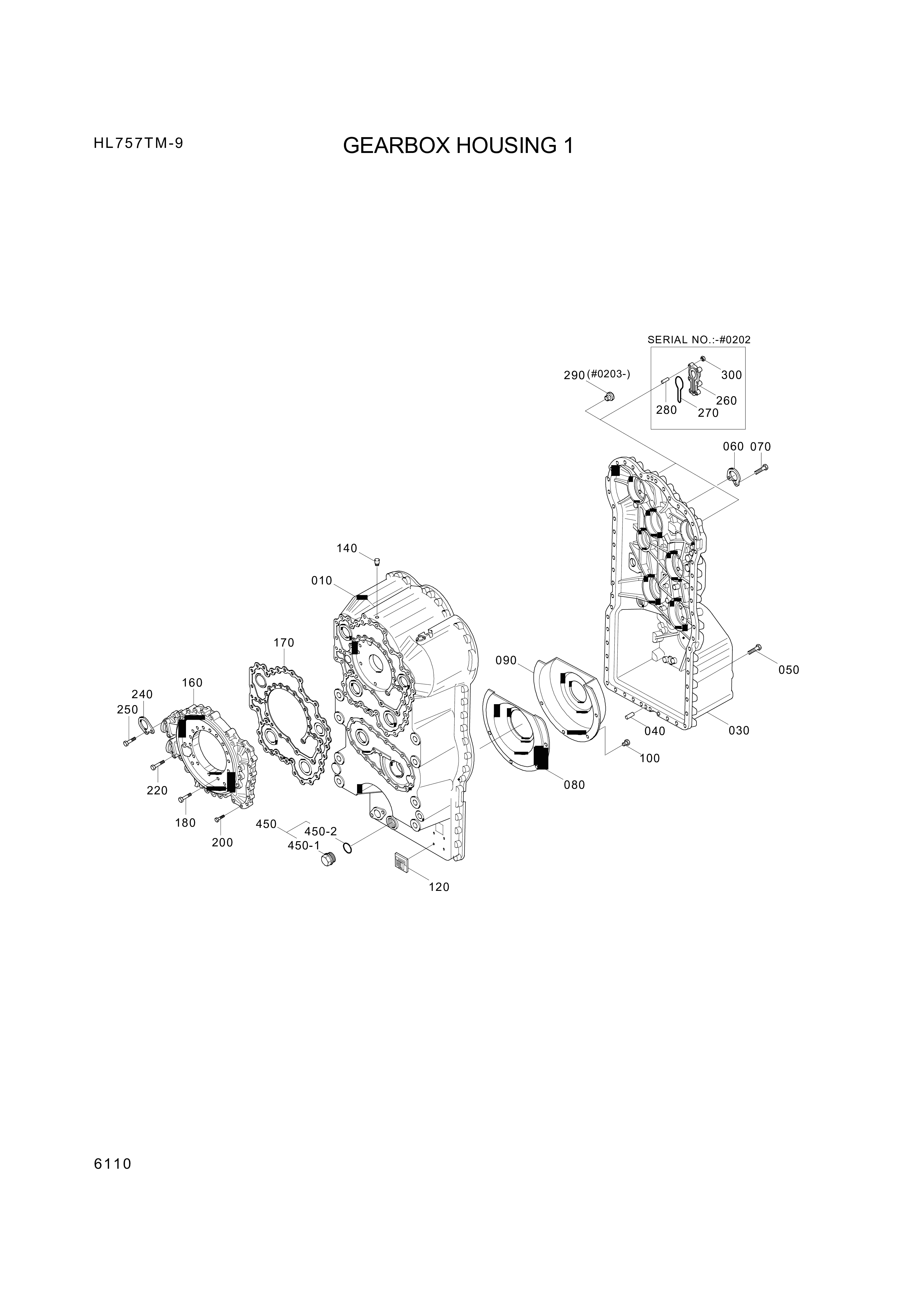 Technical drawing of Hyundai Construction Equipment ZGAQ-02843 SECTOR-FRONT with dimensions and layout (figure 4)