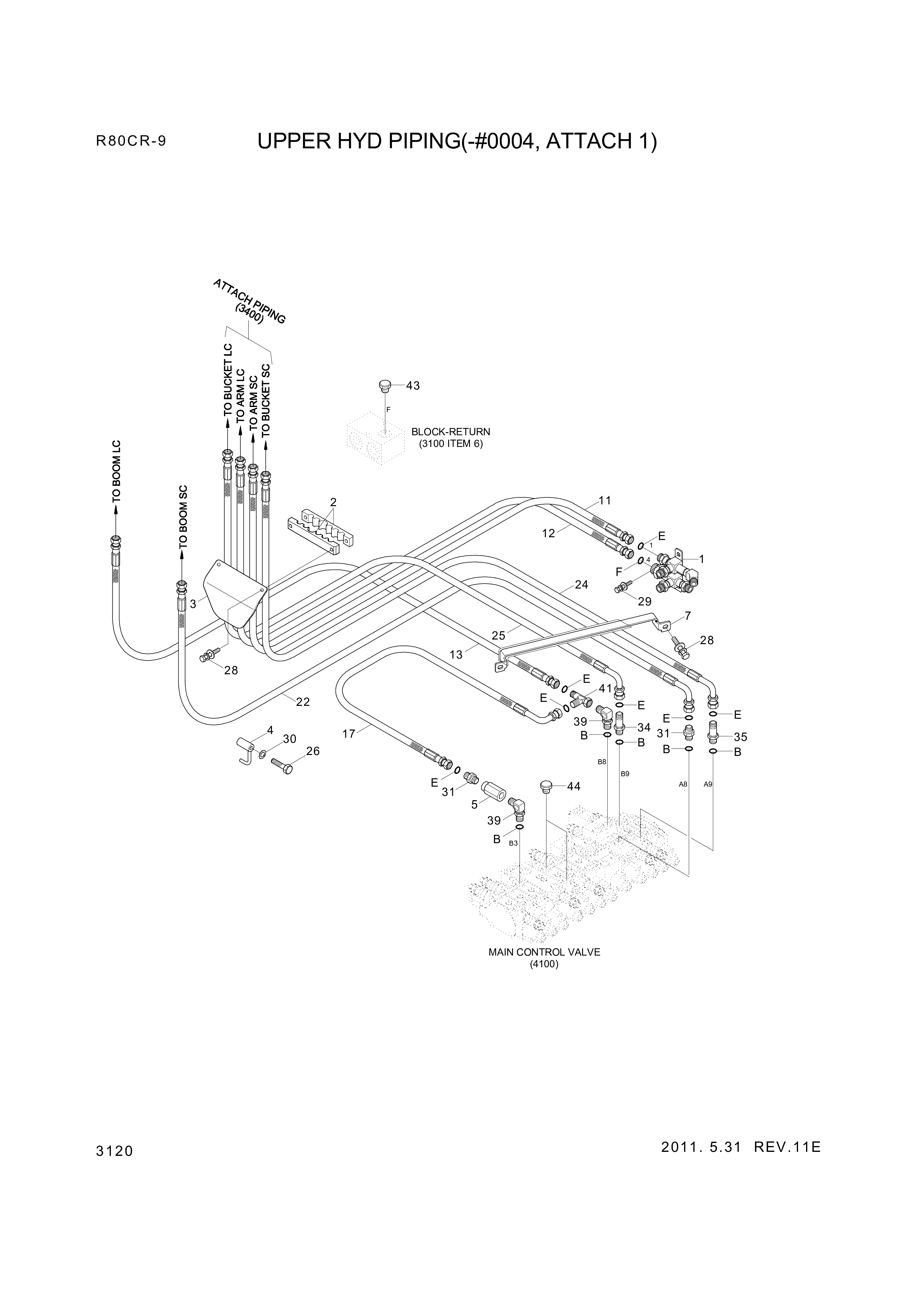 drawing for Hyundai Construction Equipment P930-086014 - HOSE ASSY-ORFS&THD