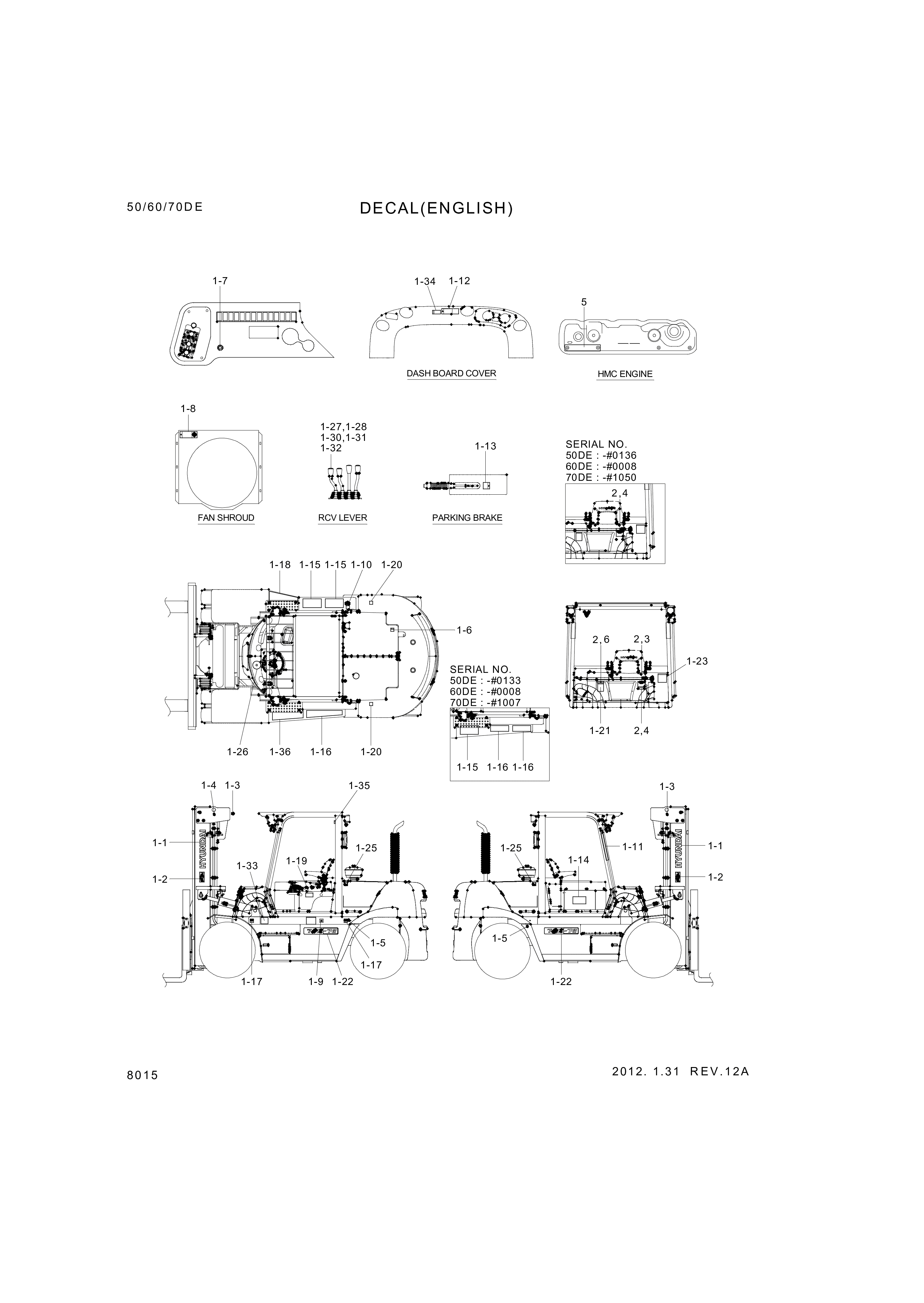 drawing for Hyundai Construction Equipment 93FQ-00180 - DECAL KIT