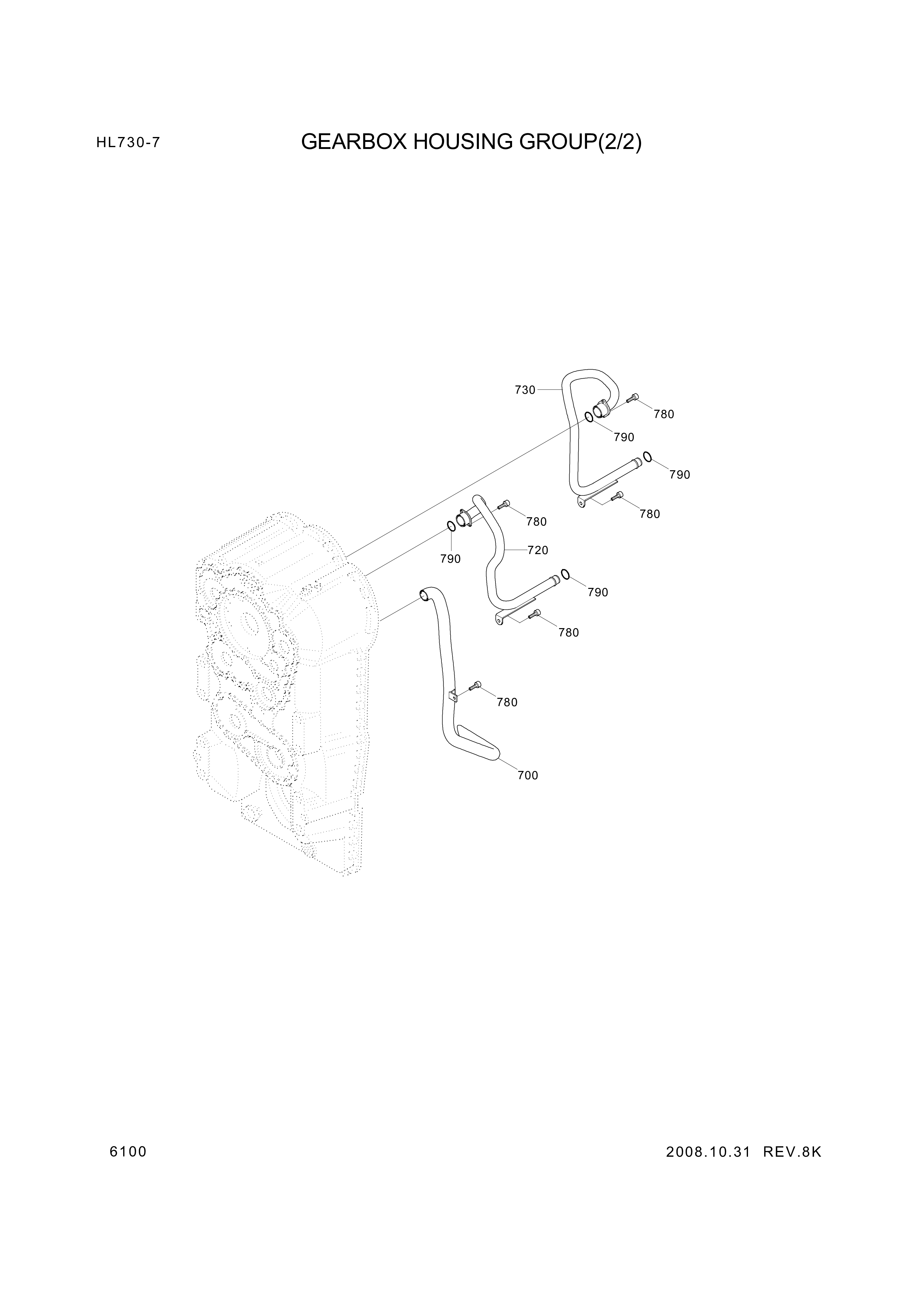 drawing for Hyundai Construction Equipment ZGAQ-01408 - PIPE-OIL