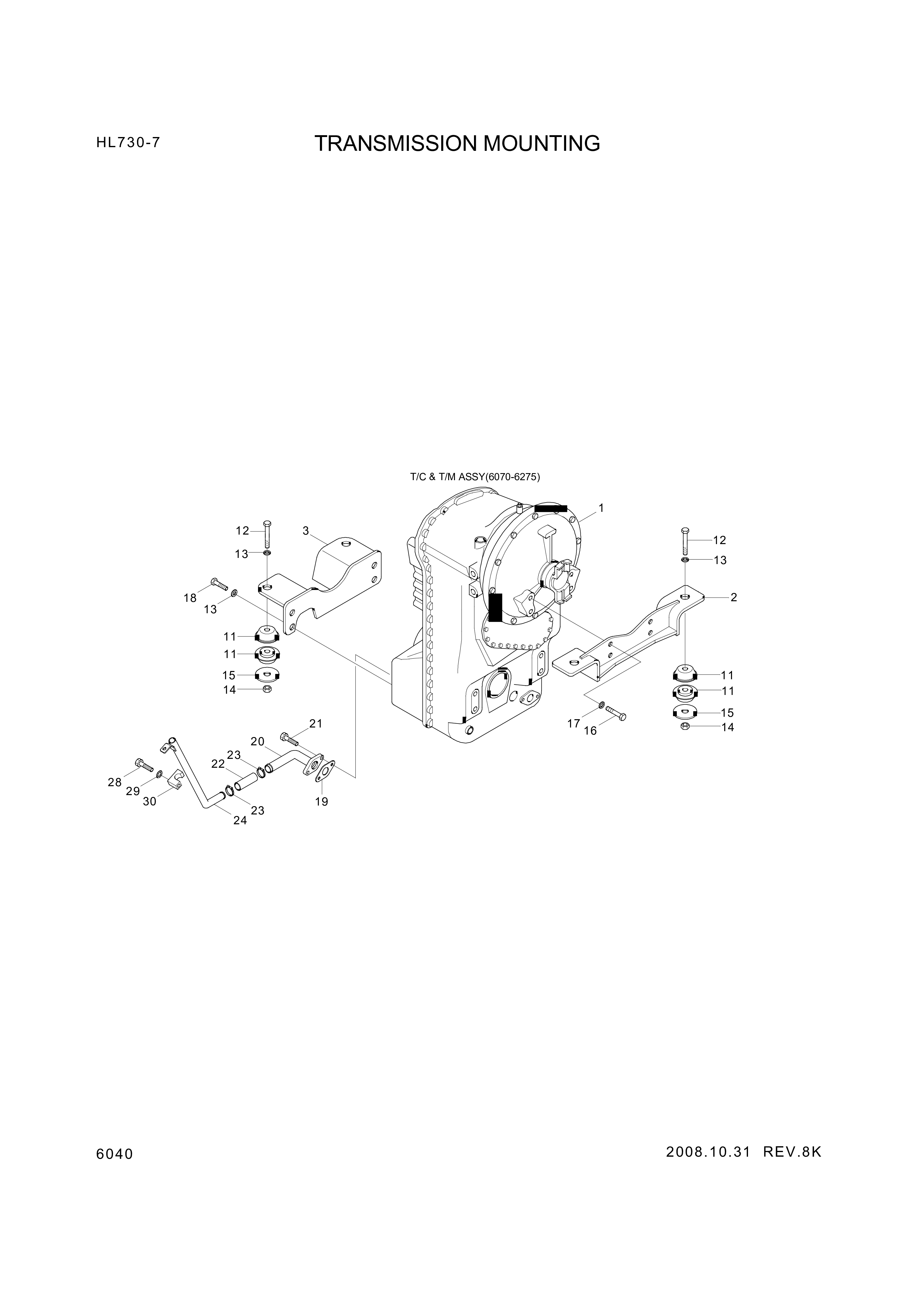 drawing for Hyundai Construction Equipment 81LG-60010 - T/M&T/C ASSY