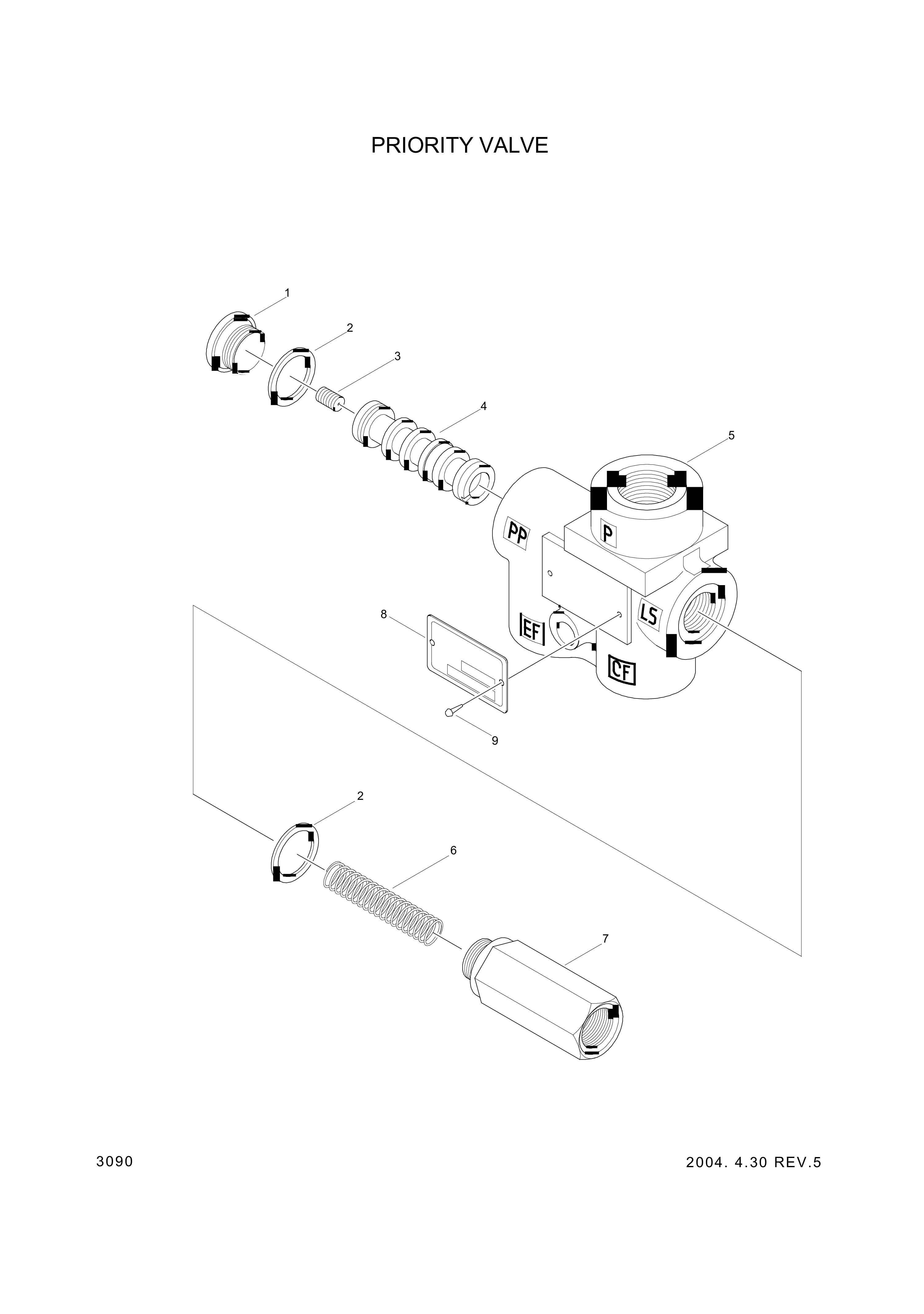 drawing for Hyundai Construction Equipment 152B0380 - Orifice