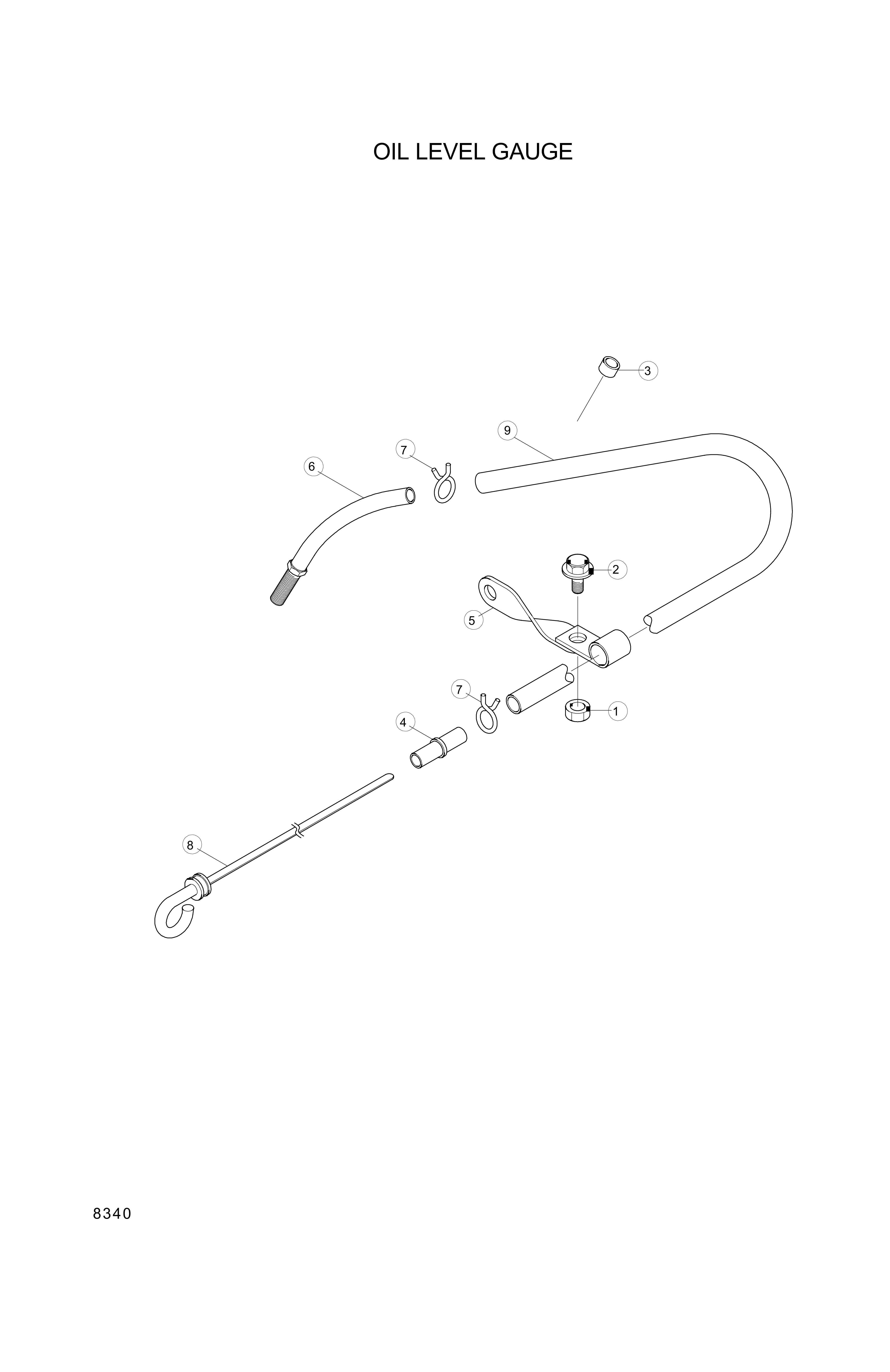 drawing for Hyundai Construction Equipment YUBP-07201 - BRACE-TUBE