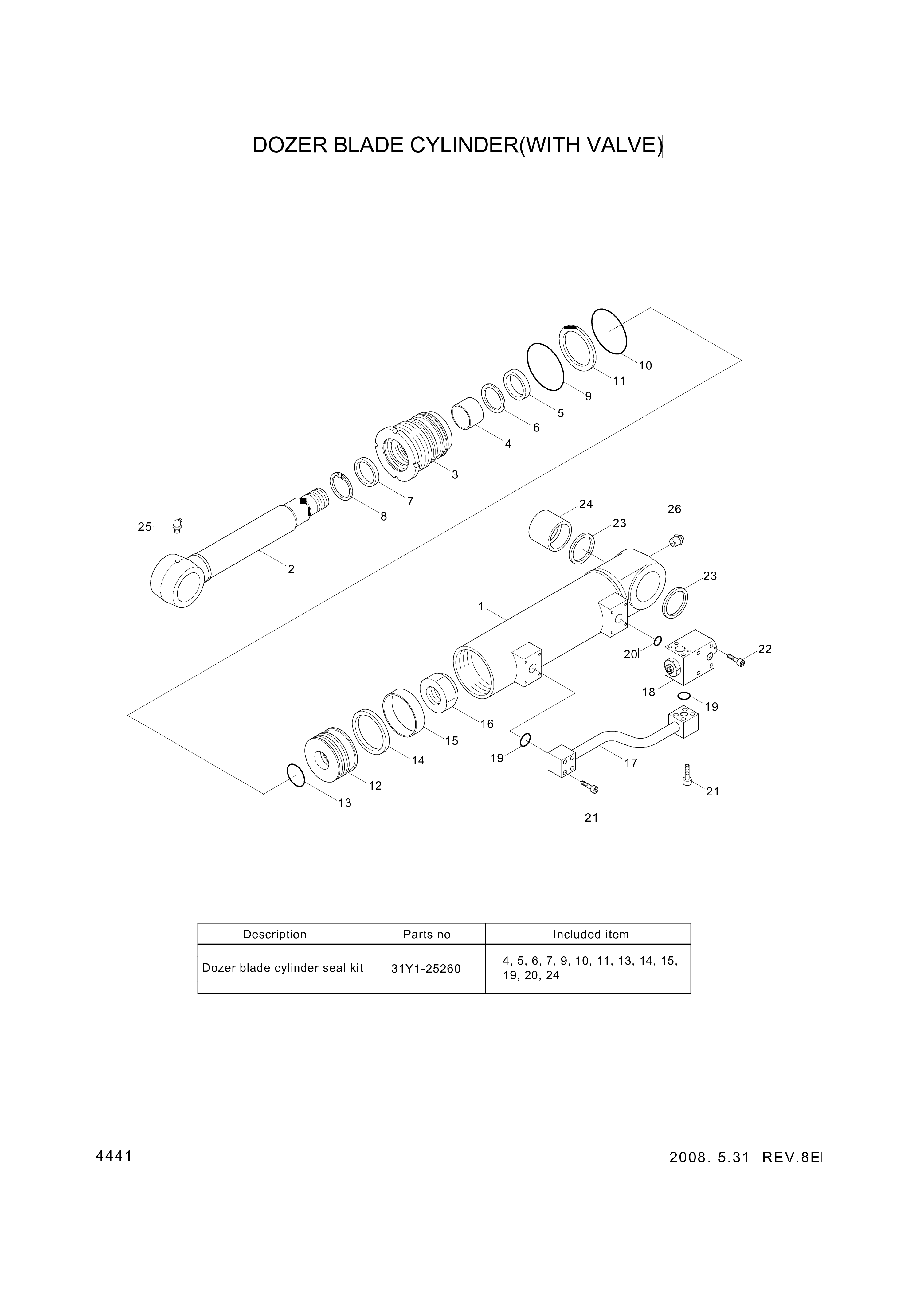 drawing for Hyundai Construction Equipment S731-060030 - BUSHING-DU