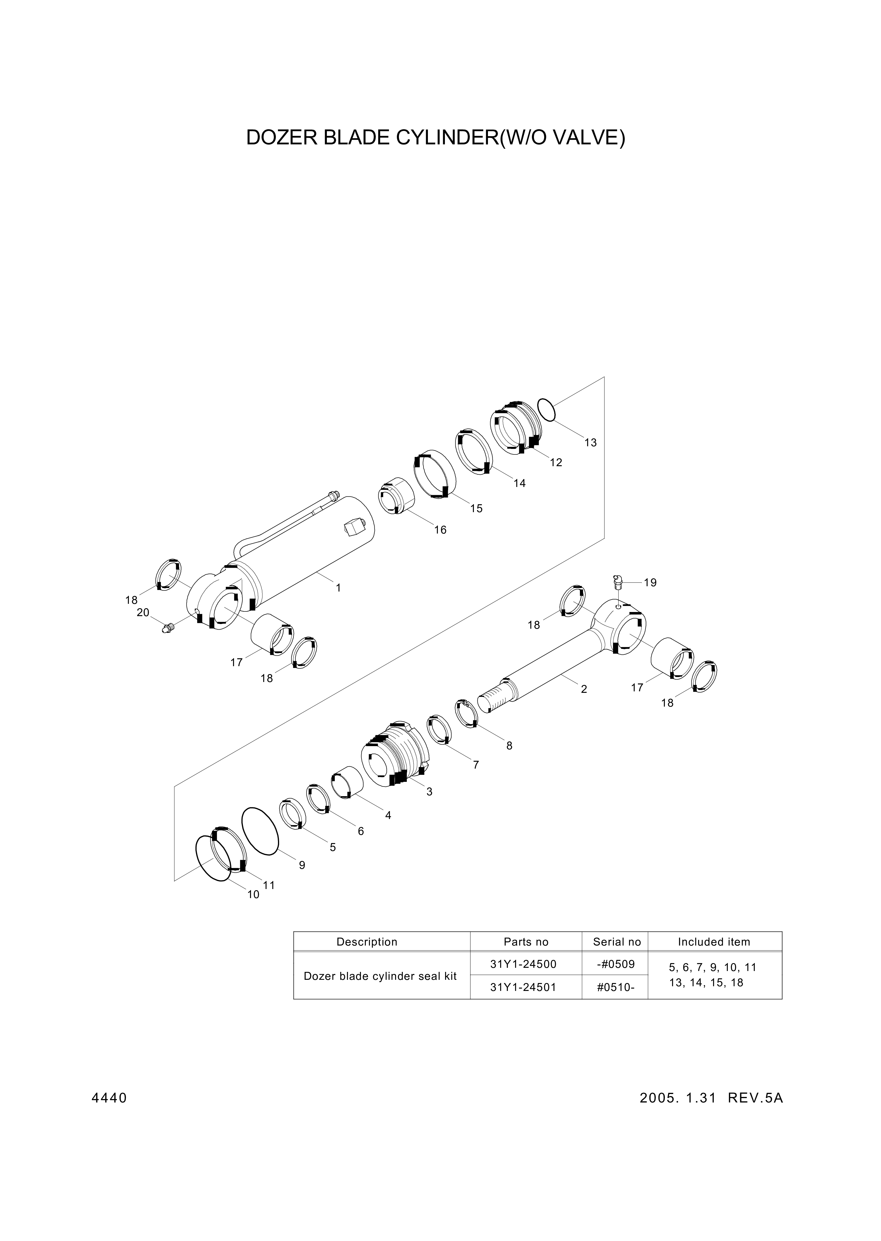 drawing for Hyundai Construction Equipment 31YC-12030 - BUSHING-PIN