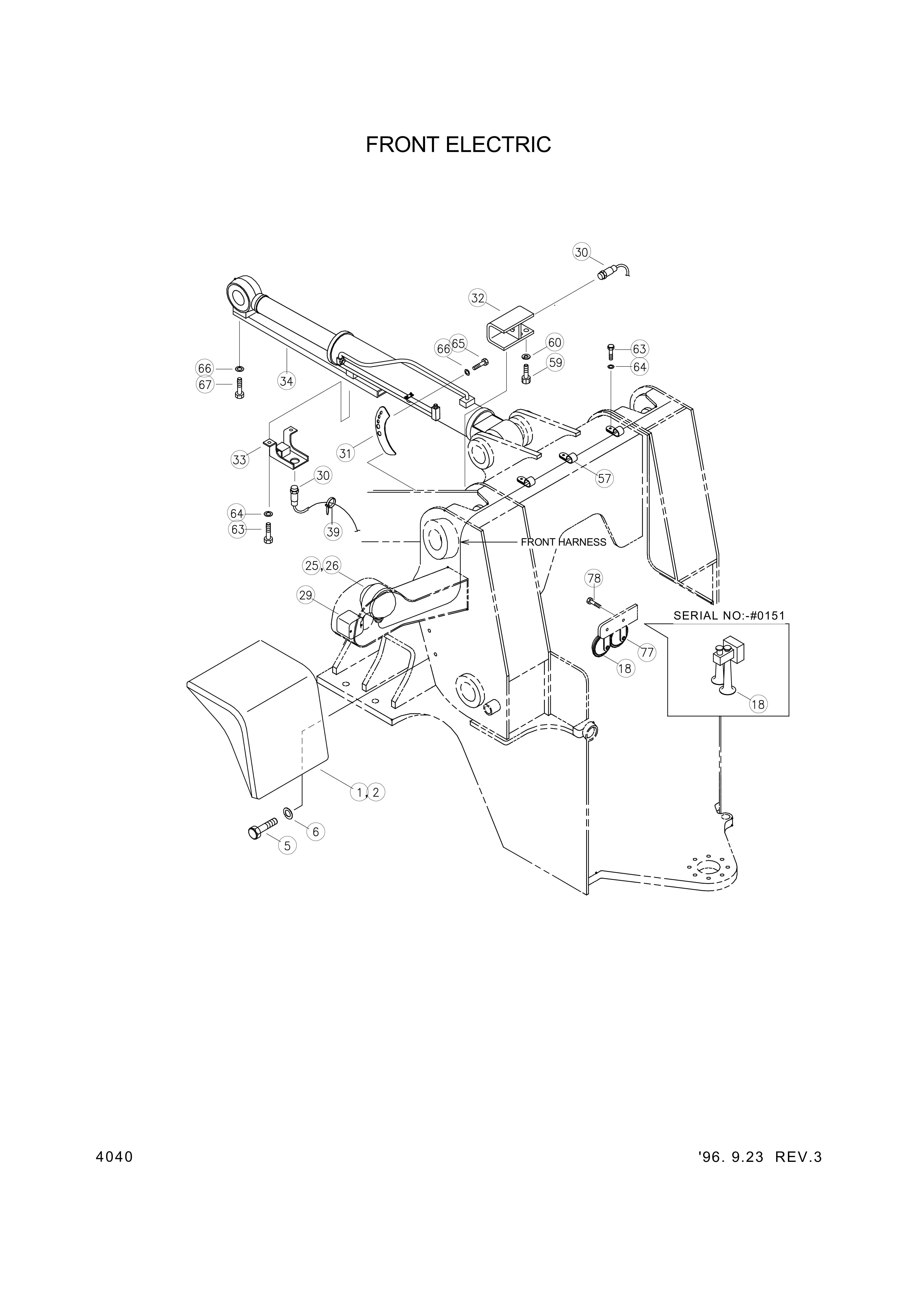 drawing for Hyundai Construction Equipment 74L4-20021 - FENDER-FR RH