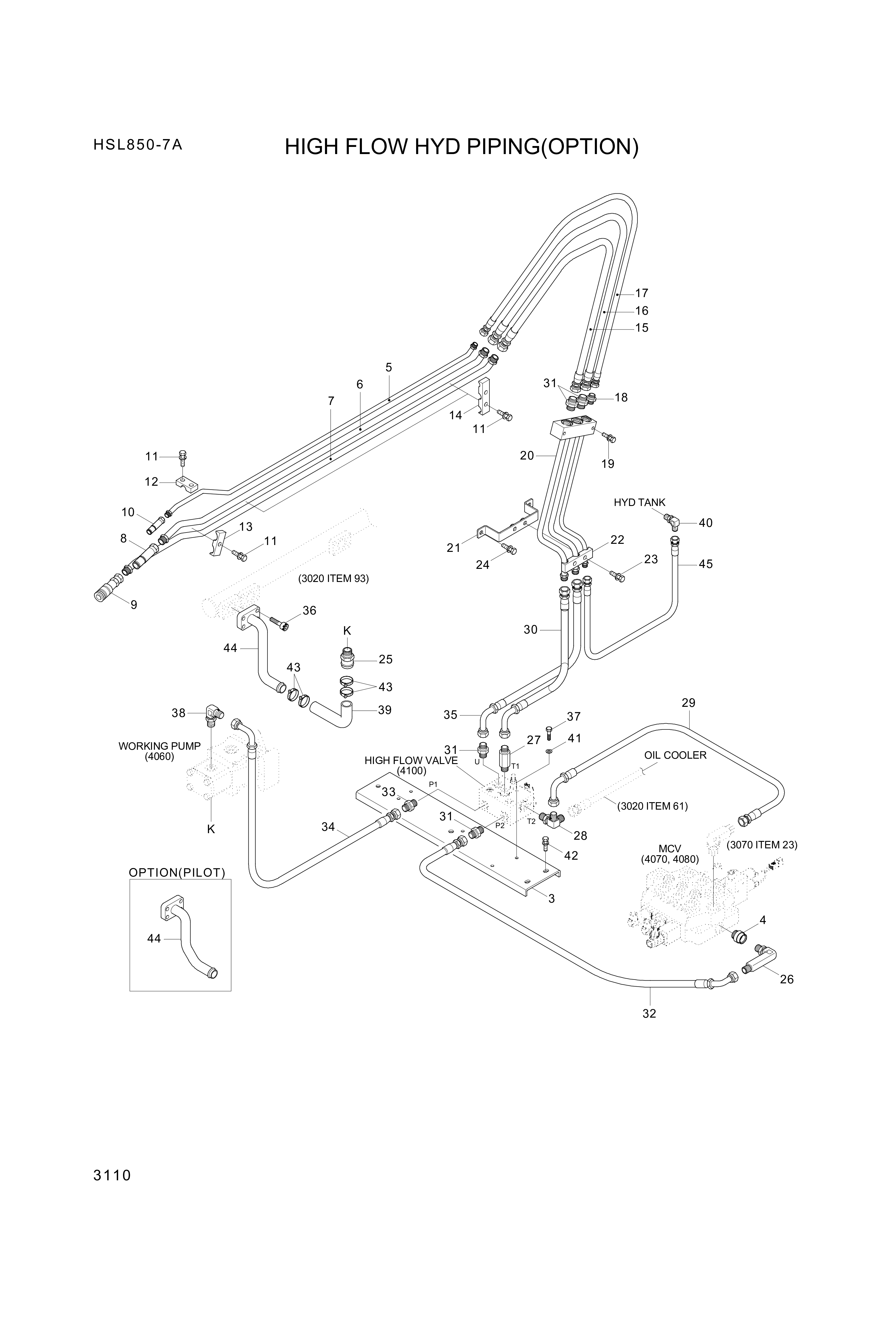 drawing for Hyundai Construction Equipment P933-124020 - HOSE ASSY-ORFS&THD