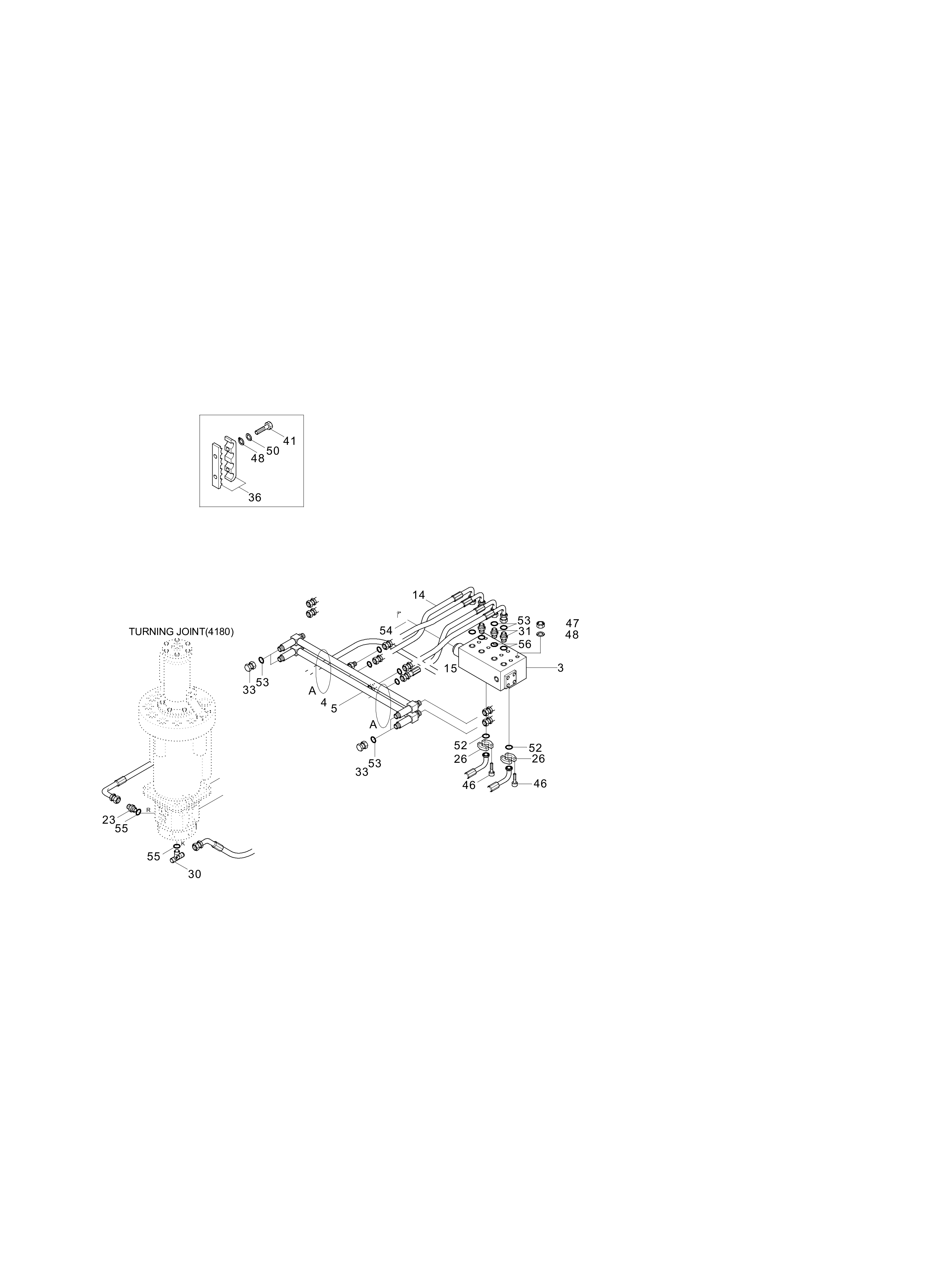 Technical drawing of Hyundai Construction Equipment P933-087010 HOSE ASSY-ORFS&amp;THD with dimensions and layout (figure 5)