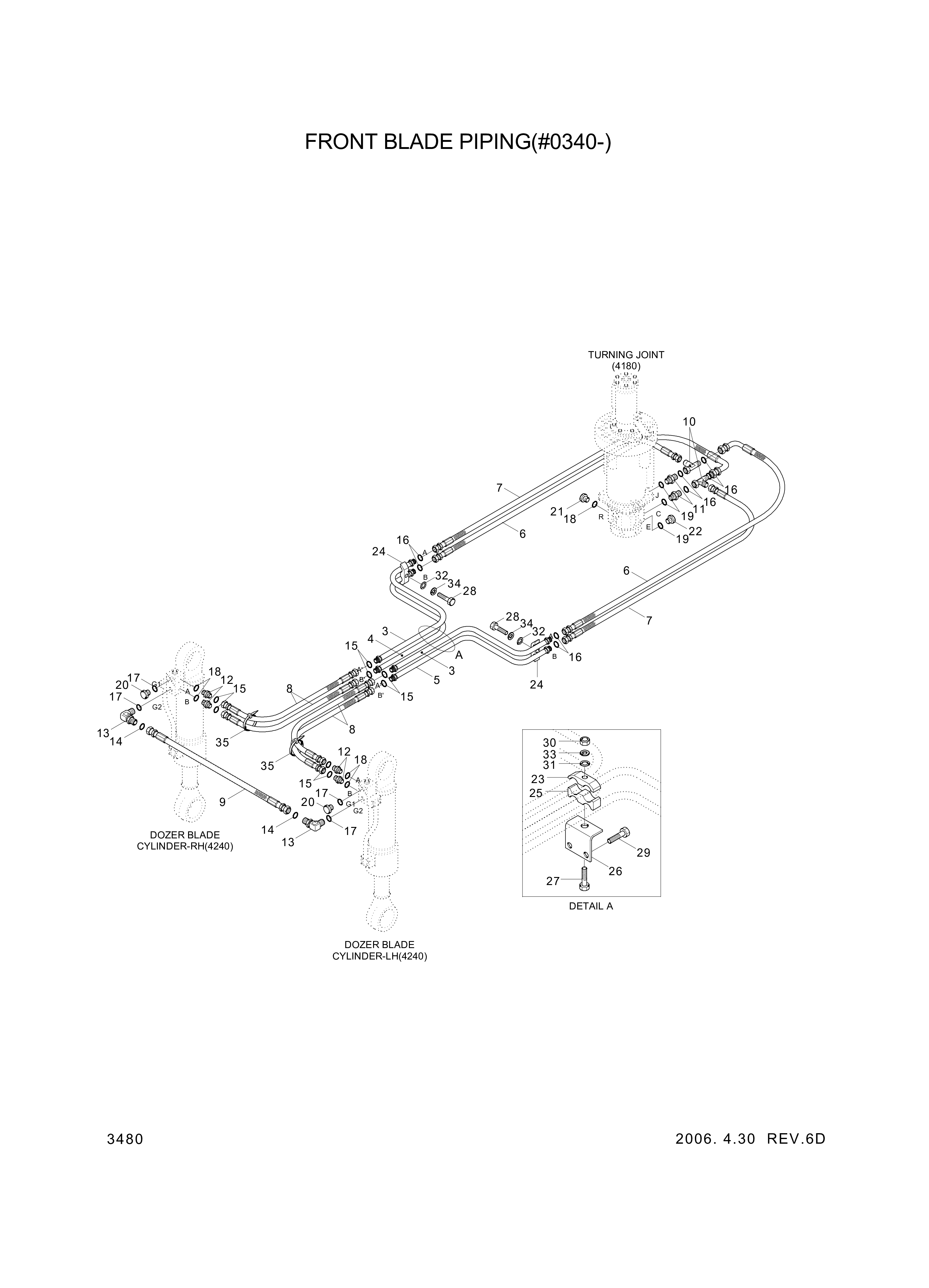 drawing for Hyundai Construction Equipment P933-087011 - HOSE ASSY-ORFS&THD