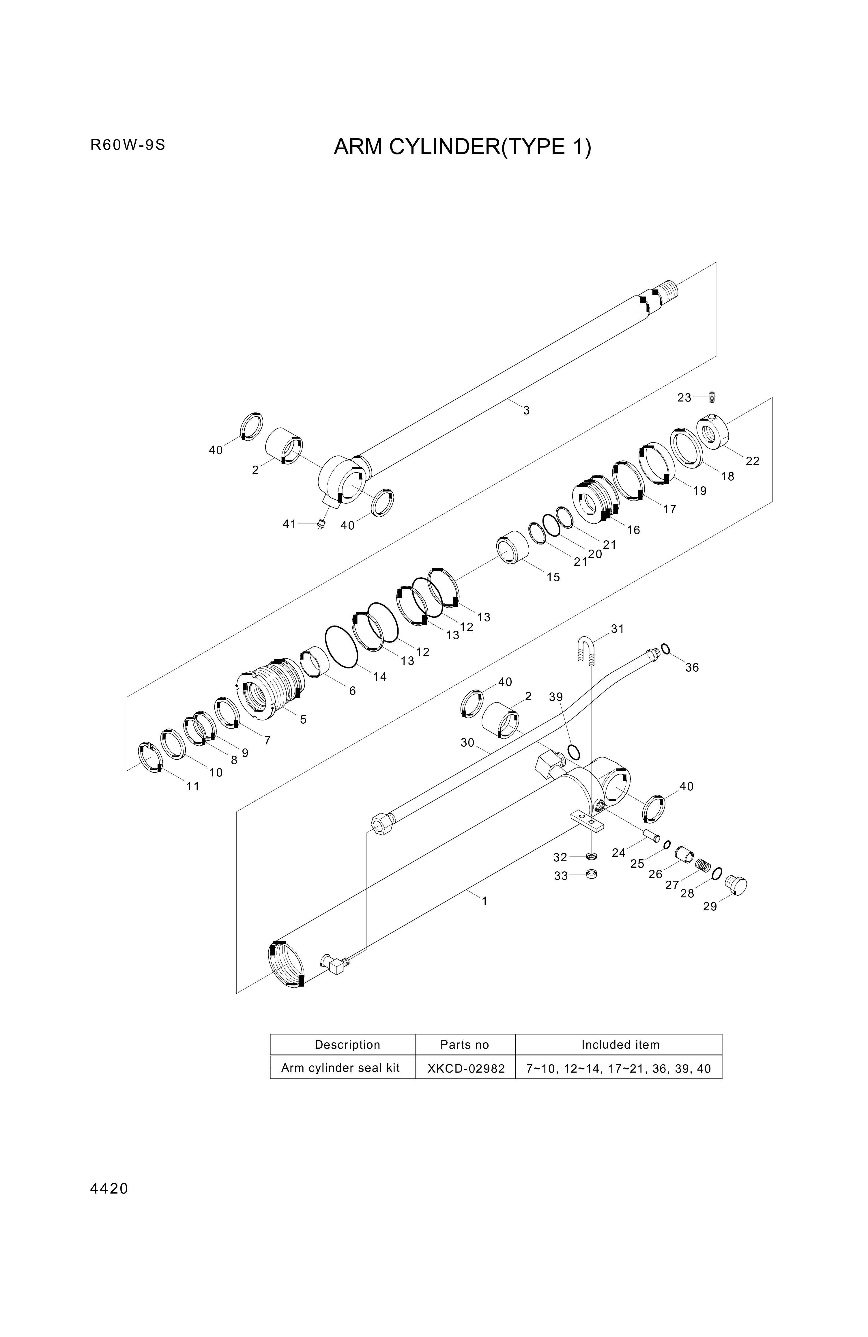 drawing for Hyundai Construction Equipment 61M9-90510 - BUSHING-PIN