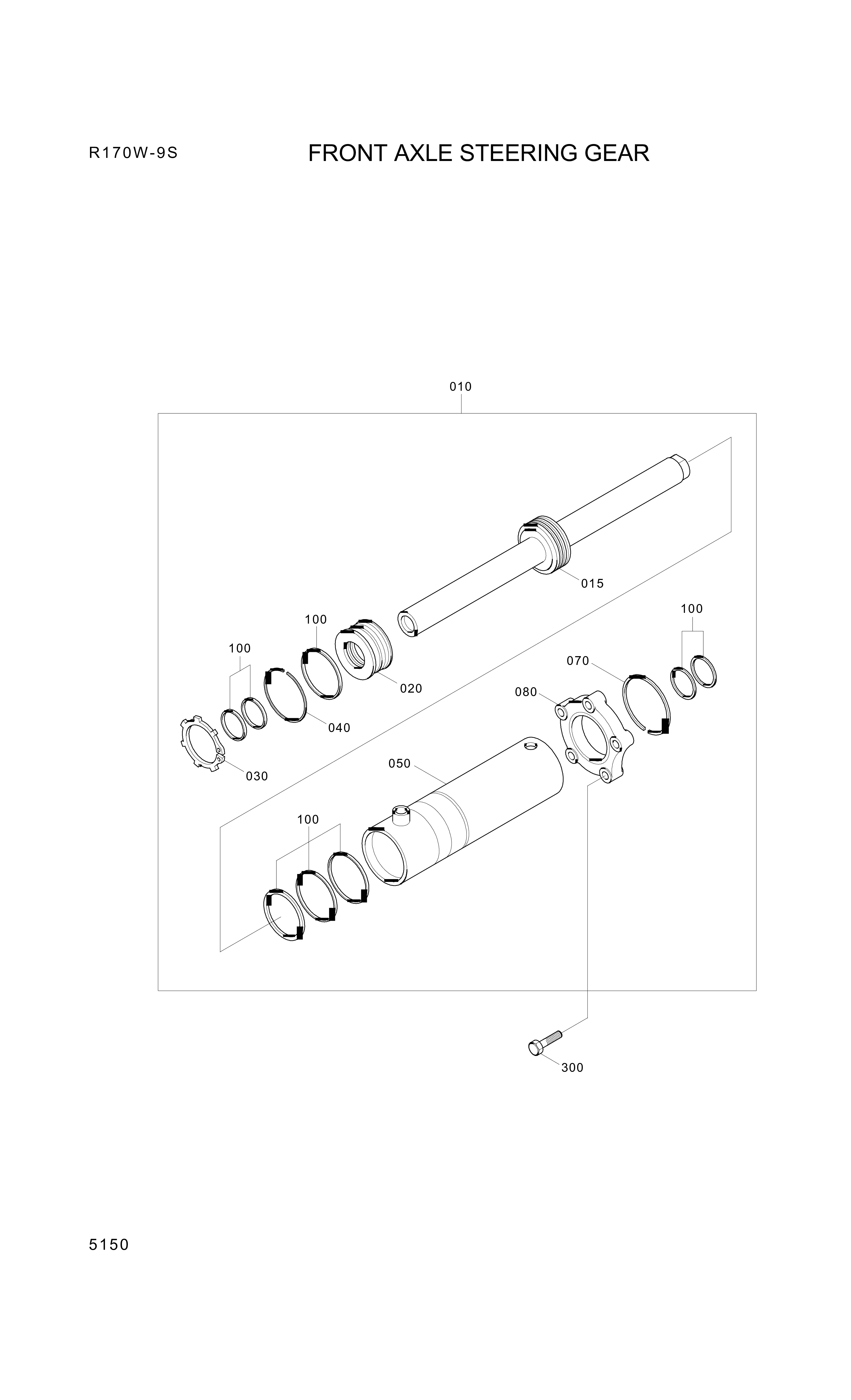 drawing for Hyundai Construction Equipment ZGAQ-02911 - CYLINDER ASSY-STEERING