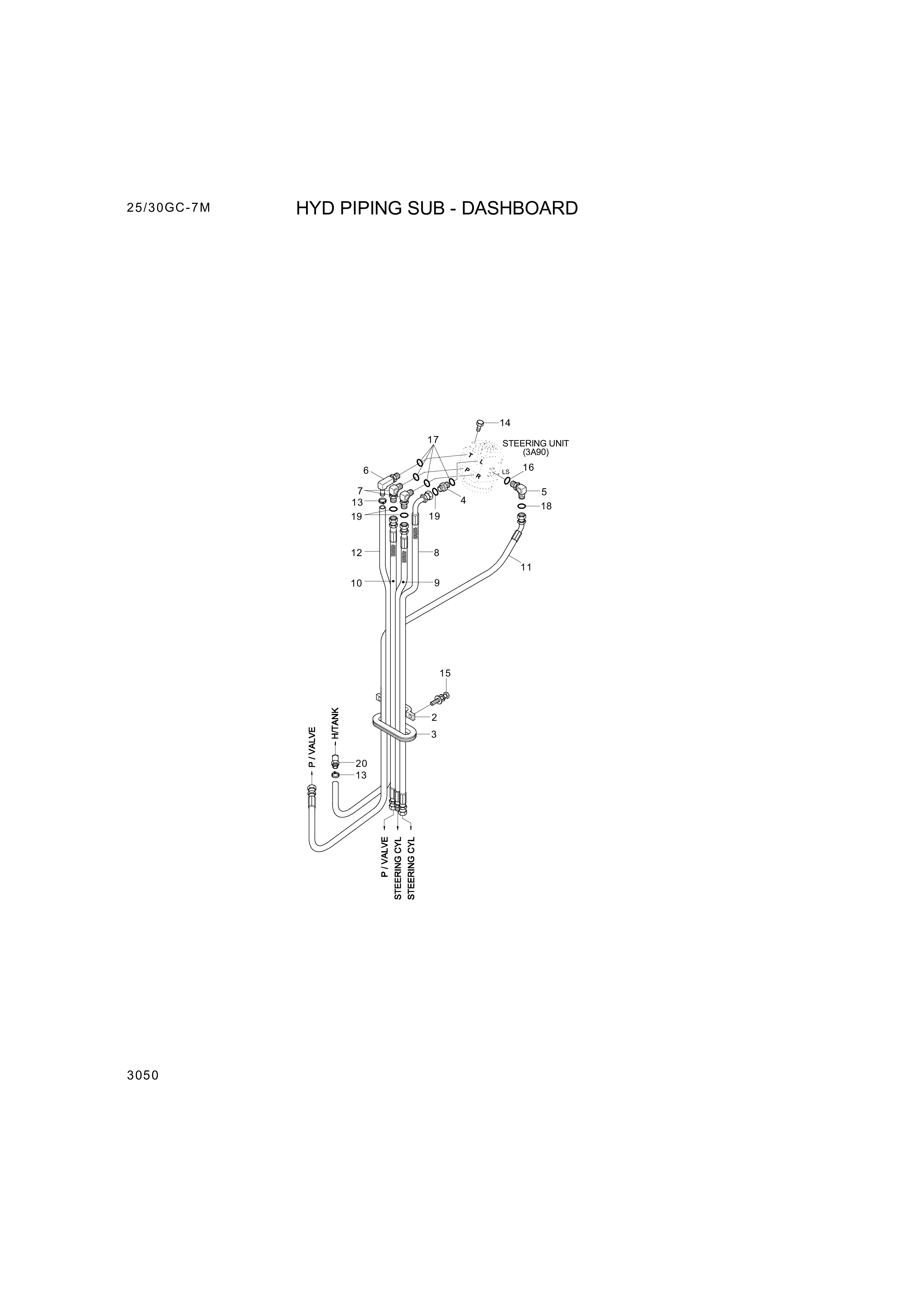 drawing for Hyundai Construction Equipment P930-063008 - HOSE ASSY-ORFS&THD