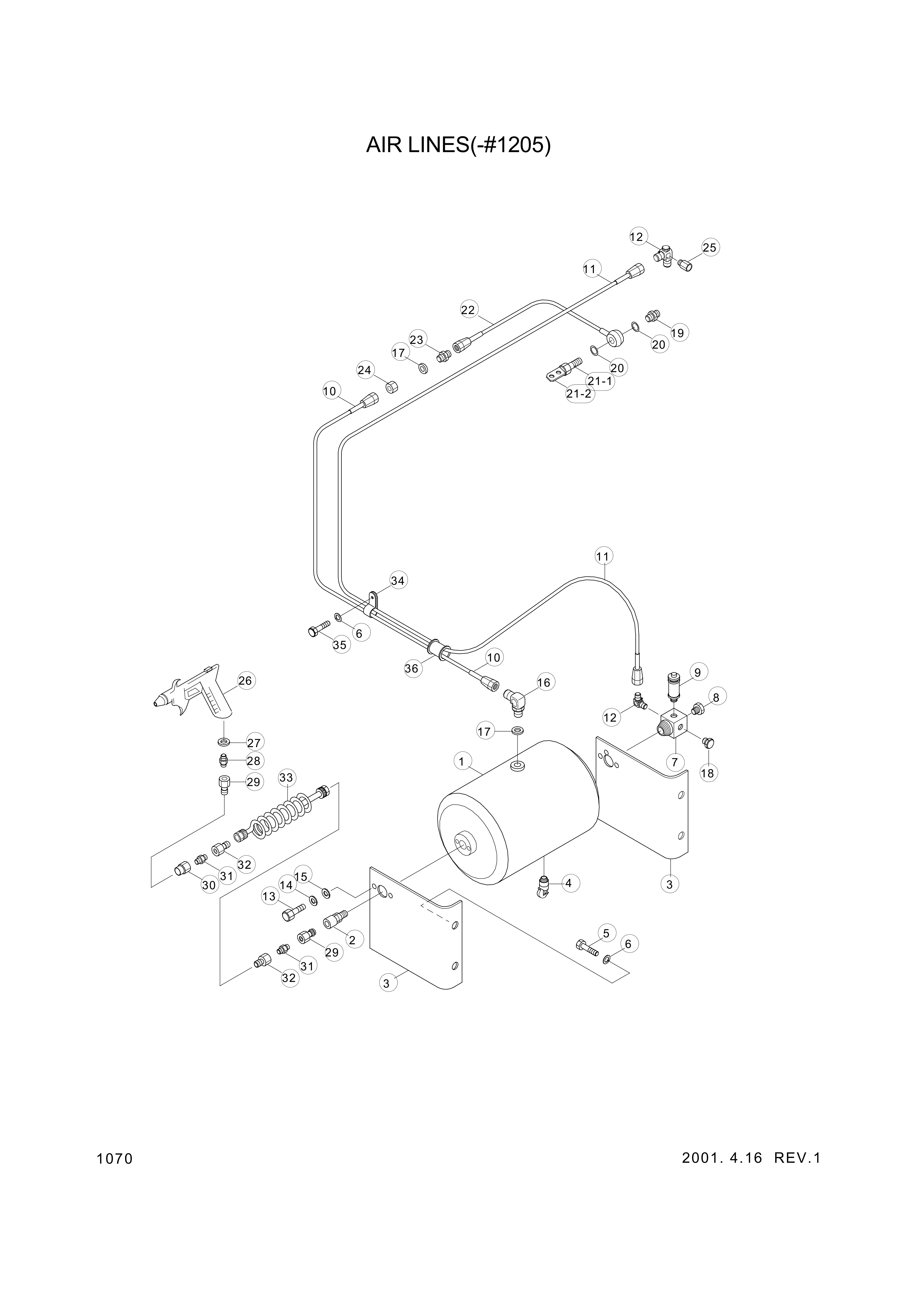 Technical drawing of Hyundai Construction Equipment 11L1-4001 BOLT-BANJO with dimensions and layout (figure 2)