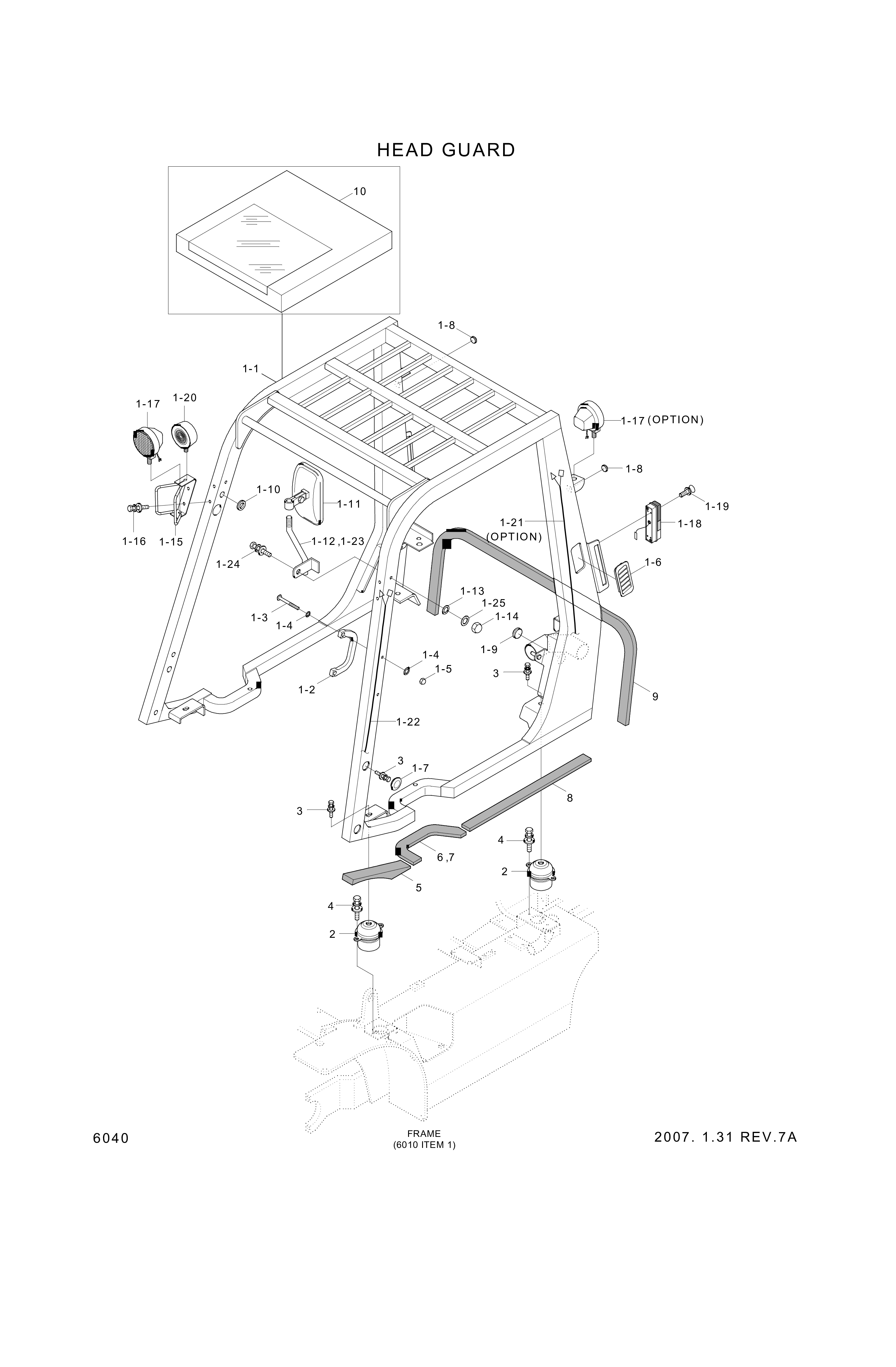 Technical drawing of Hyundai Construction Equipment S295-06000V NUT-CAP with dimensions and layout (figure 3)