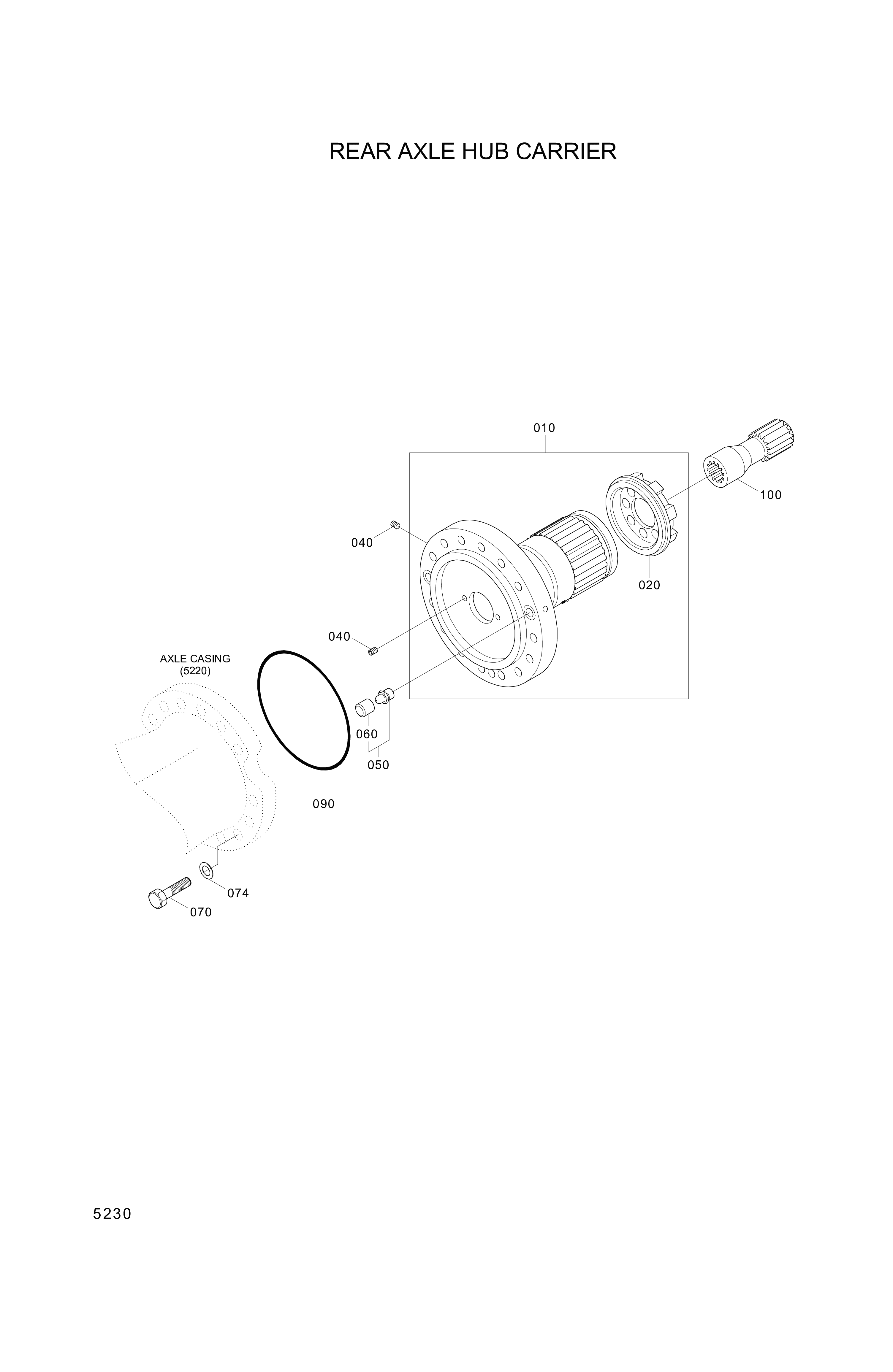 drawing for Hyundai Construction Equipment 4472-239-143 - CARRIER-HUB