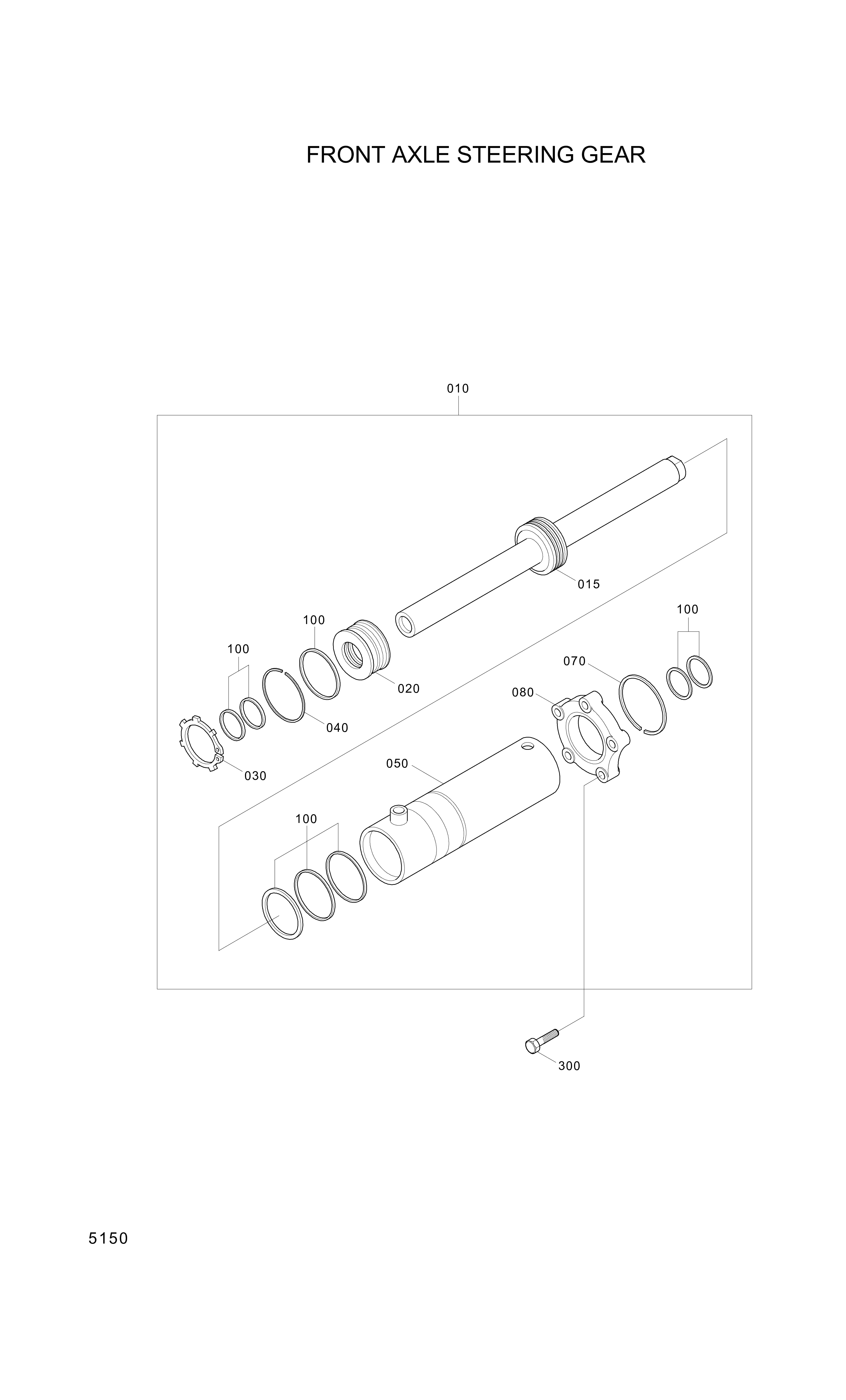 drawing for Hyundai Construction Equipment ZGAQ-02911 - CYLINDER ASSY-STEERING