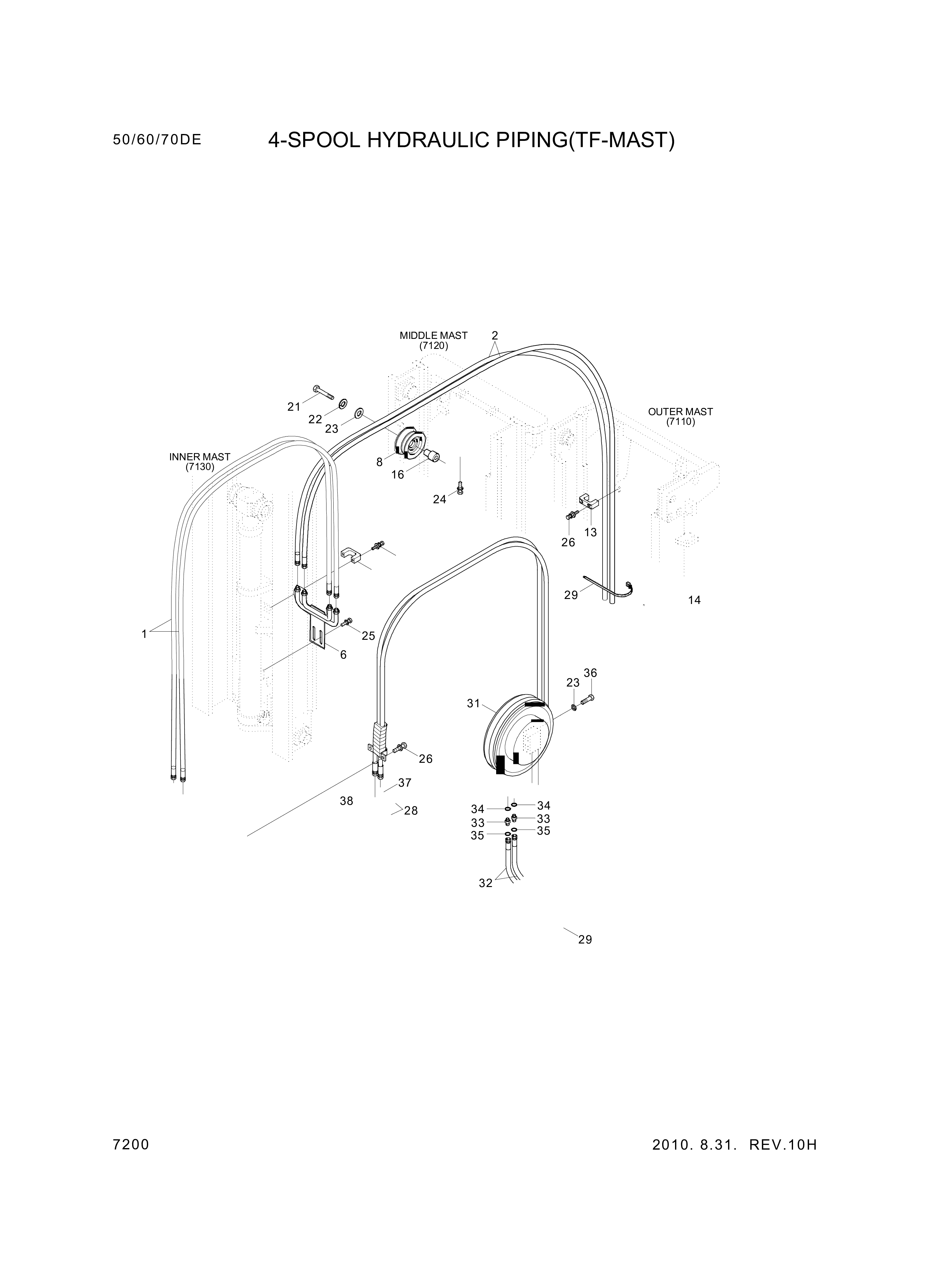 drawing for Hyundai Construction Equipment P930-064030 - HOSE ASSY-ORFS&THD