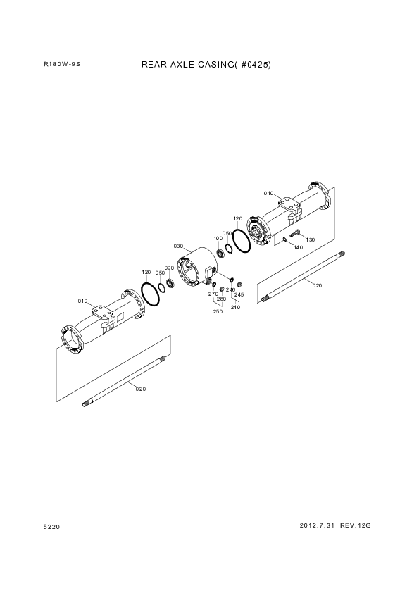 drawing for Hyundai Construction Equipment ZGAQ-02196 - HOUSING-AXLE