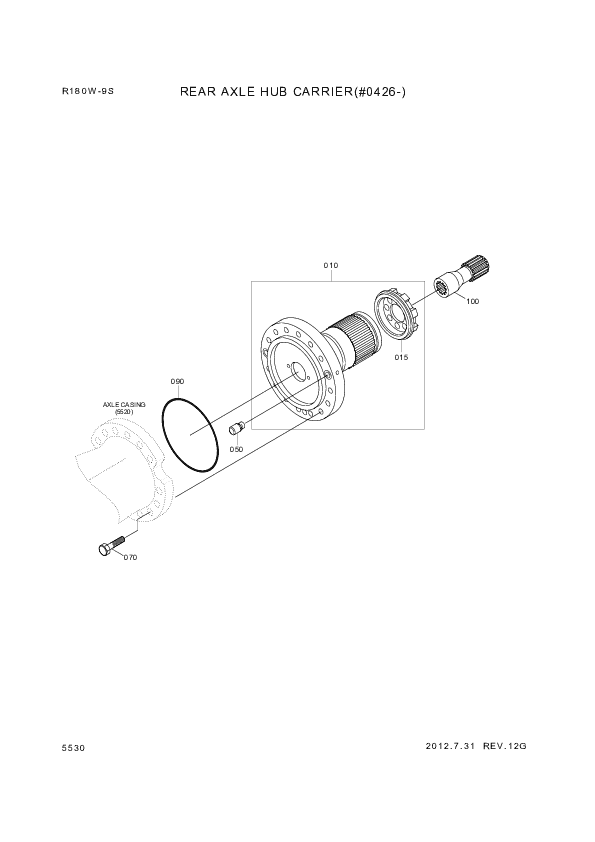 drawing for Hyundai Construction Equipment ZGAQ-02197 - CARRIER-HUB