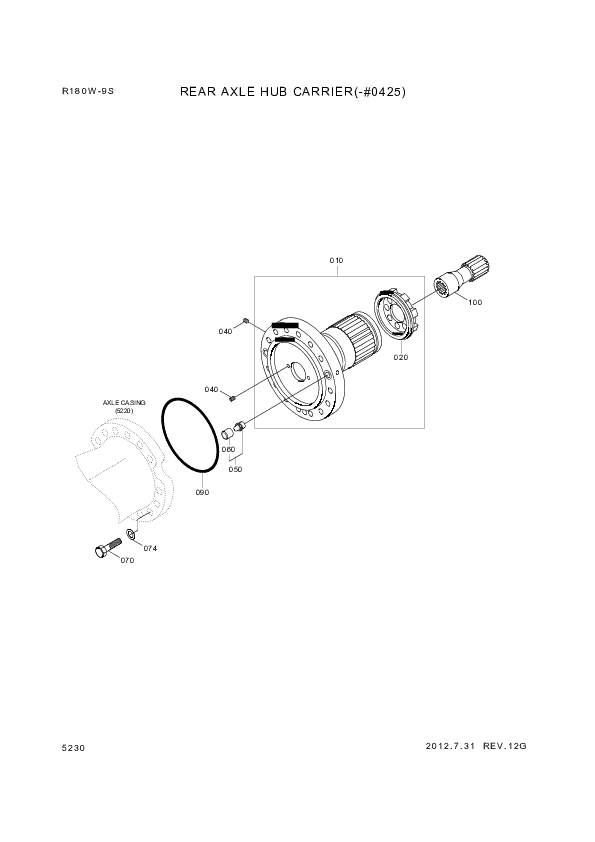 drawing for Hyundai Construction Equipment 4472-239-143 - CARRIER-HUB