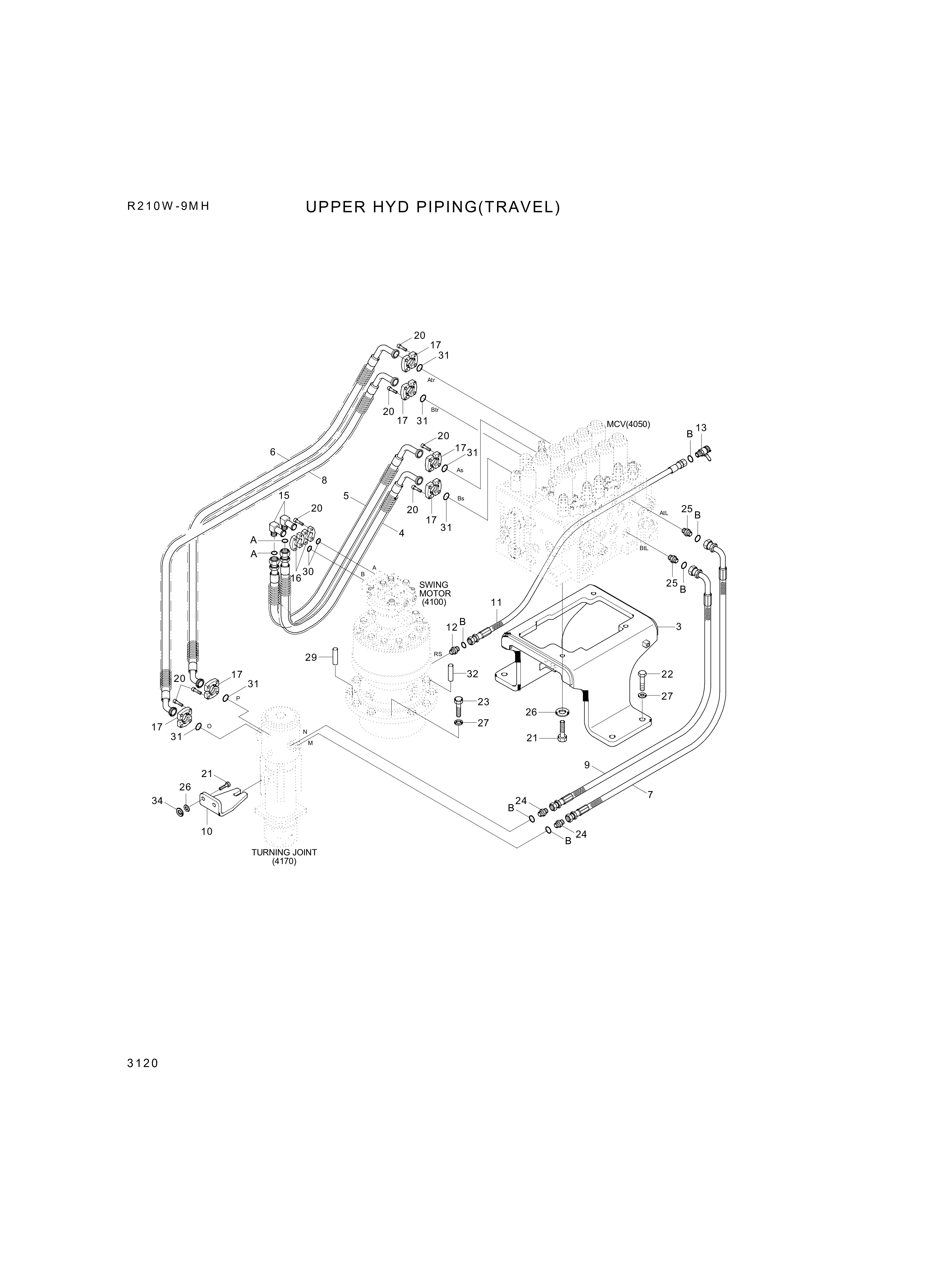 drawing for Hyundai Construction Equipment P930-087023 - HOSE ASSY-ORFS&THD