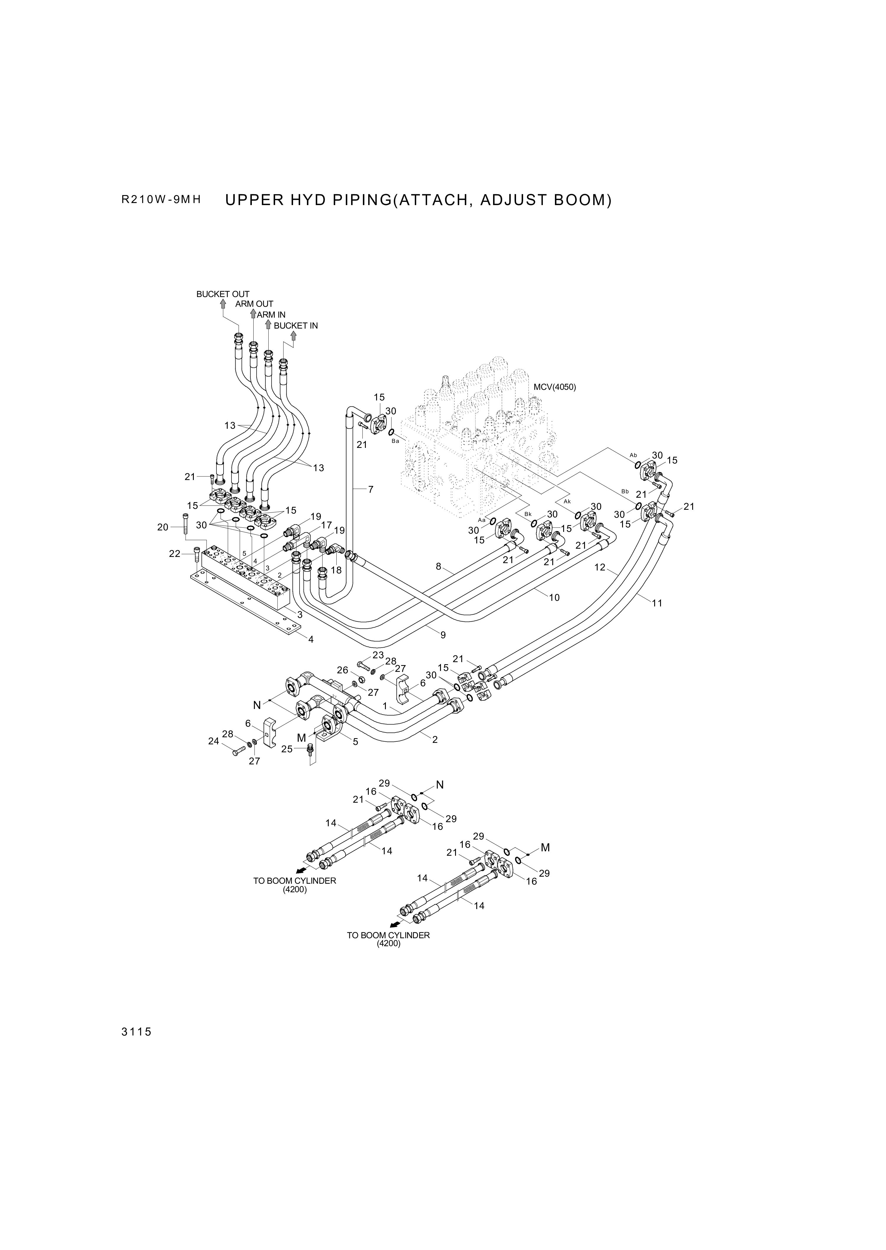 drawing for Hyundai Construction Equipment P983-168321 - HOSE ASSY-ORFS&FLG