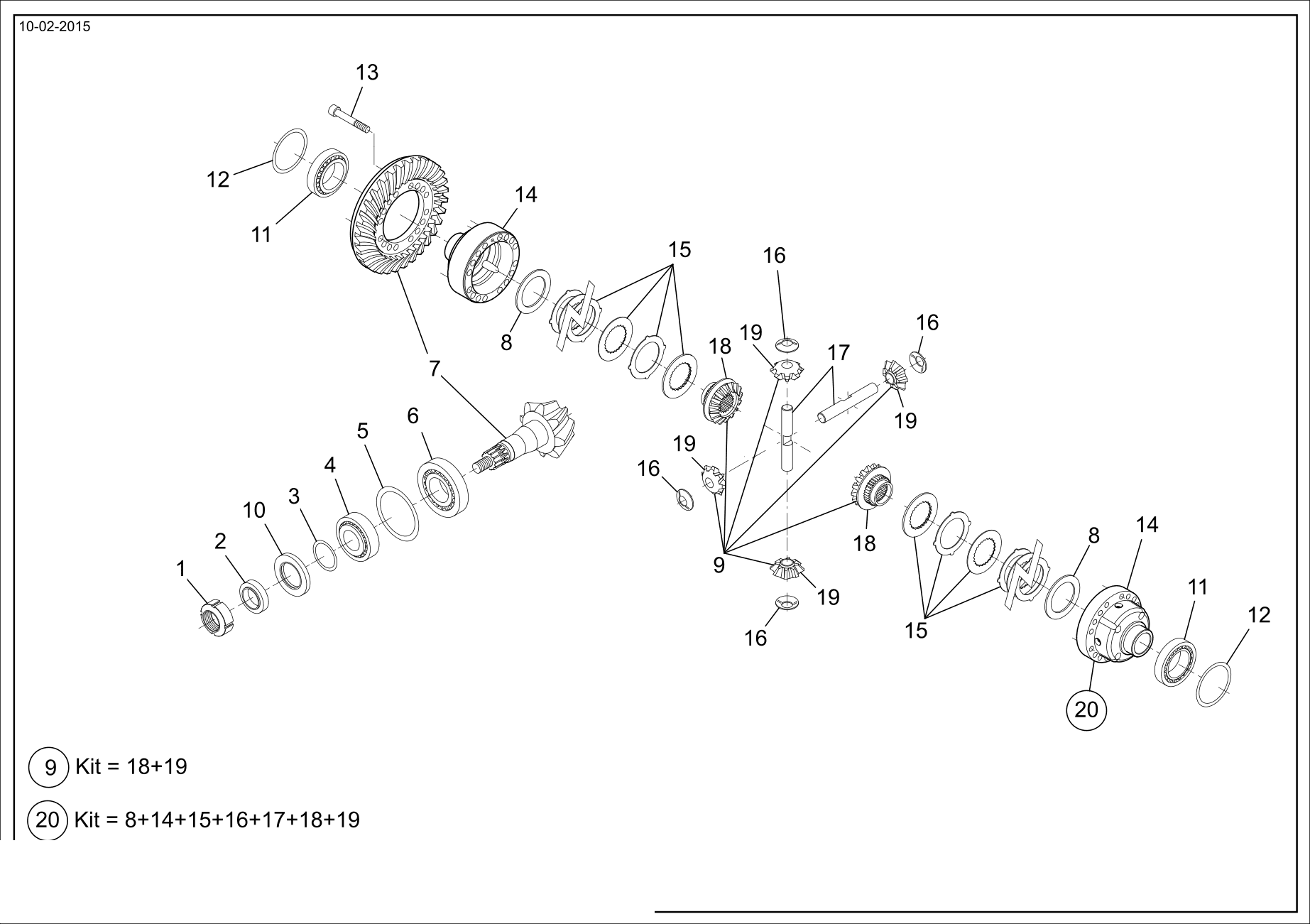 drawing for Dana Spicer 000.048158 - GLAND NUT