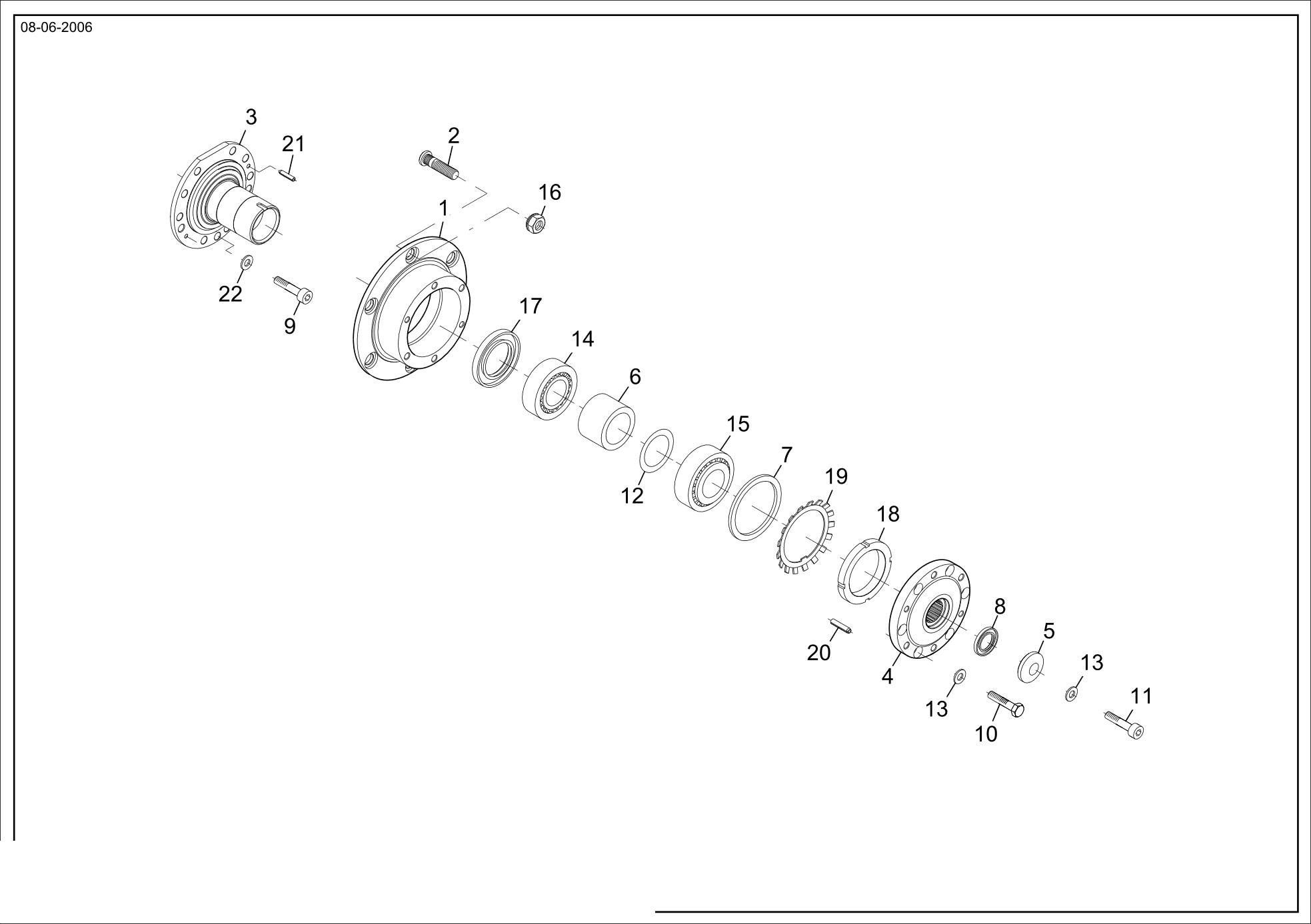 drawing for WIRTGEN GROUP 10480937 - WHEEL STUD