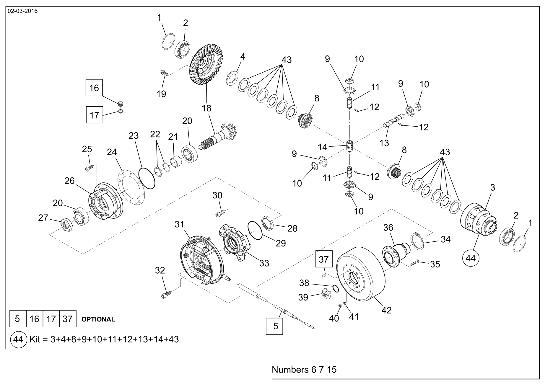 drawing for GENIE 07.0709.0174 - BEARING