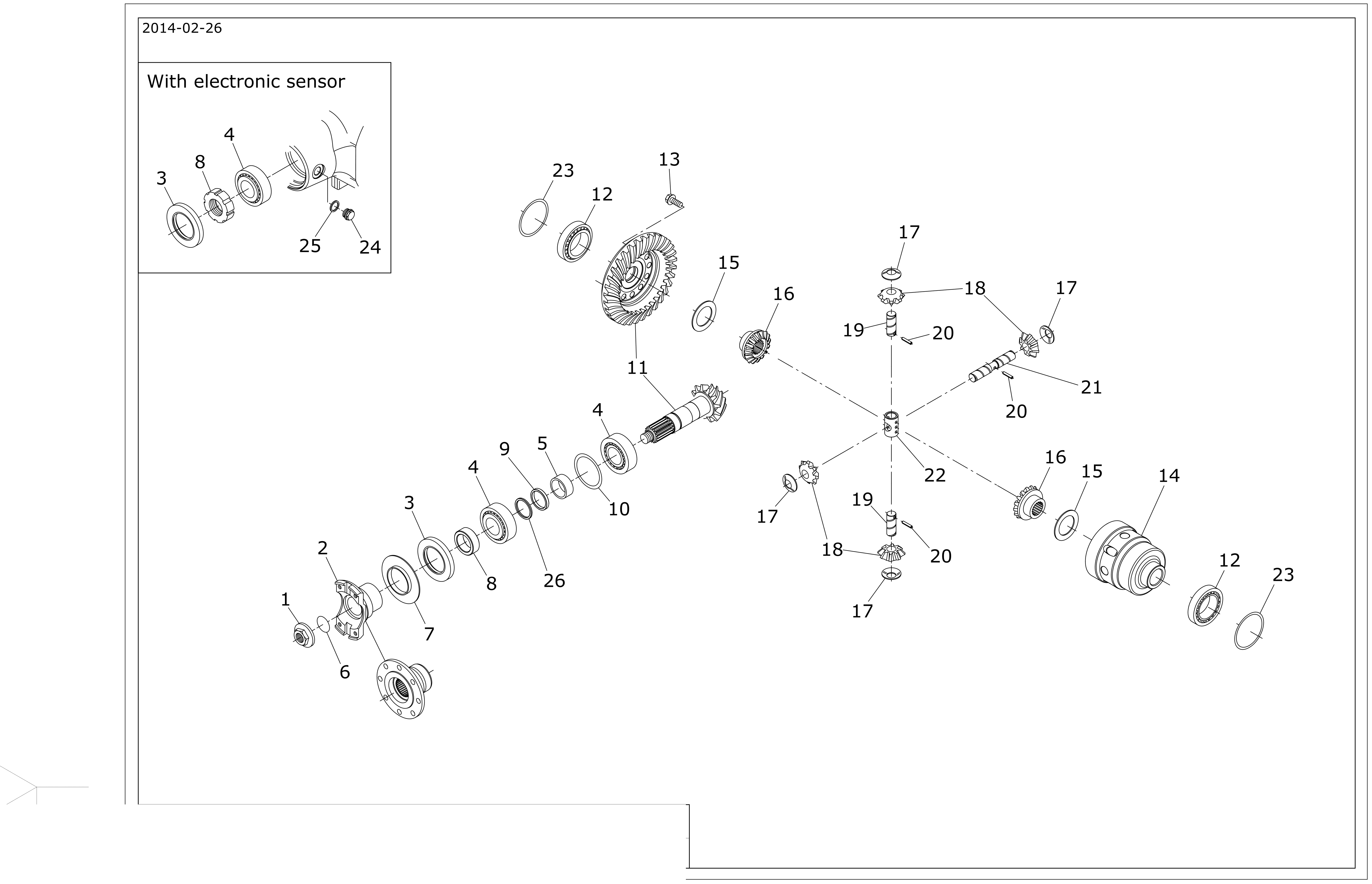 drawing for VENIERI 243.3.122 - SHAFT RETAINER