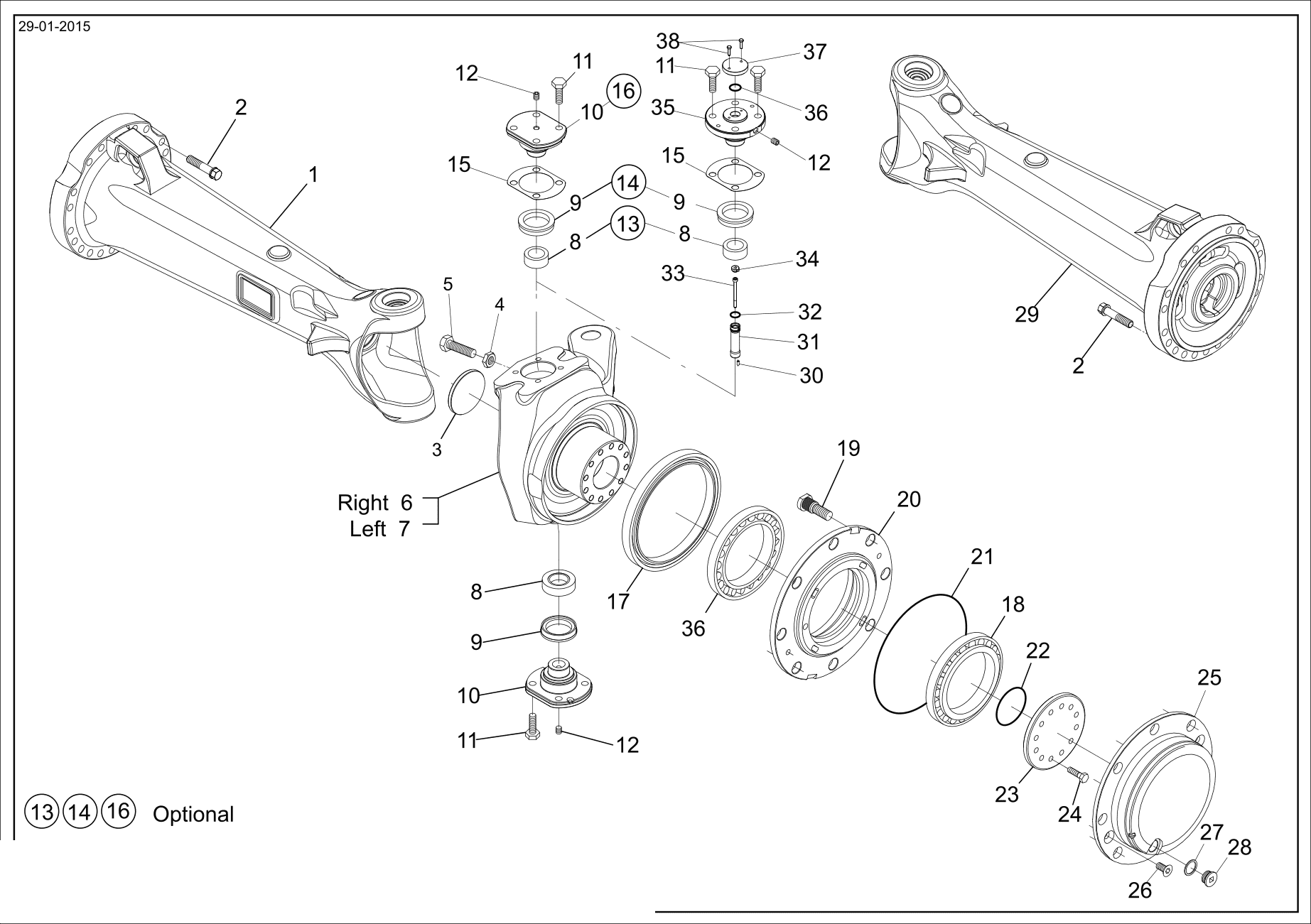 drawing for HITACHI 1113034 - TAPER ROLLER BEARING