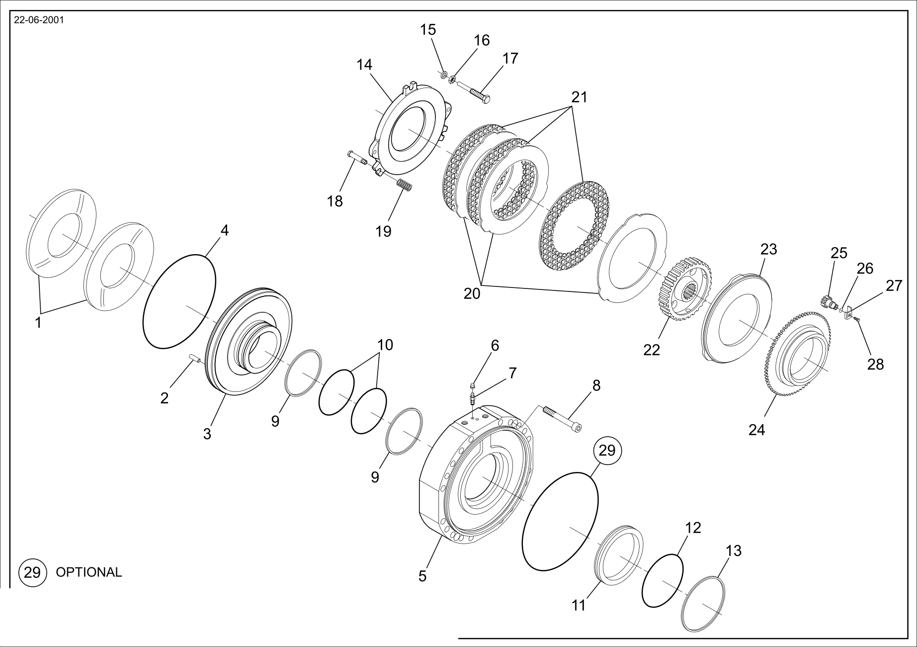 drawing for MERLO 048696 - BACK - UP RING
