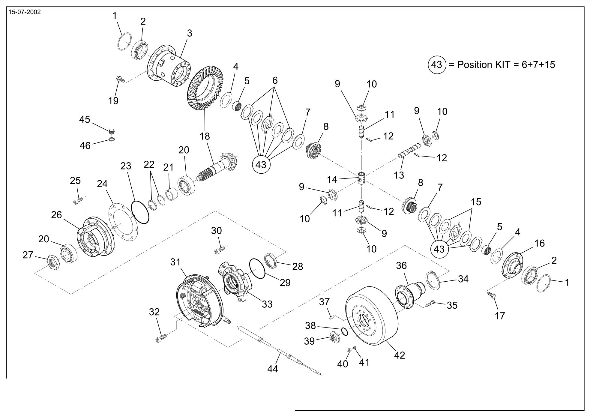 drawing for VENIERI 243.2.405 - SHAFT RETAINER