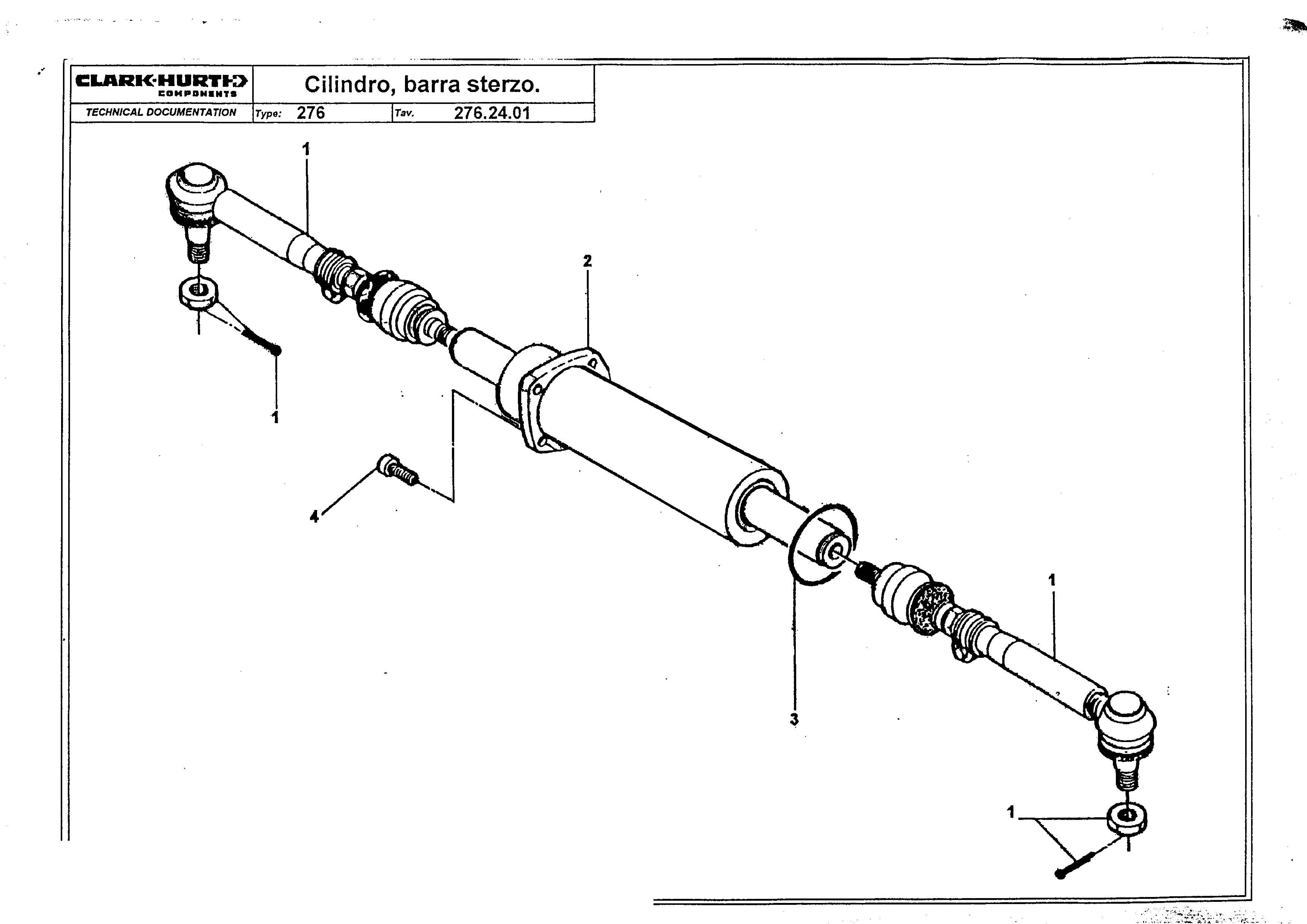 drawing for TUG TECHNOLOGIES 12970409-3 - ARTICULATED TIE ROD