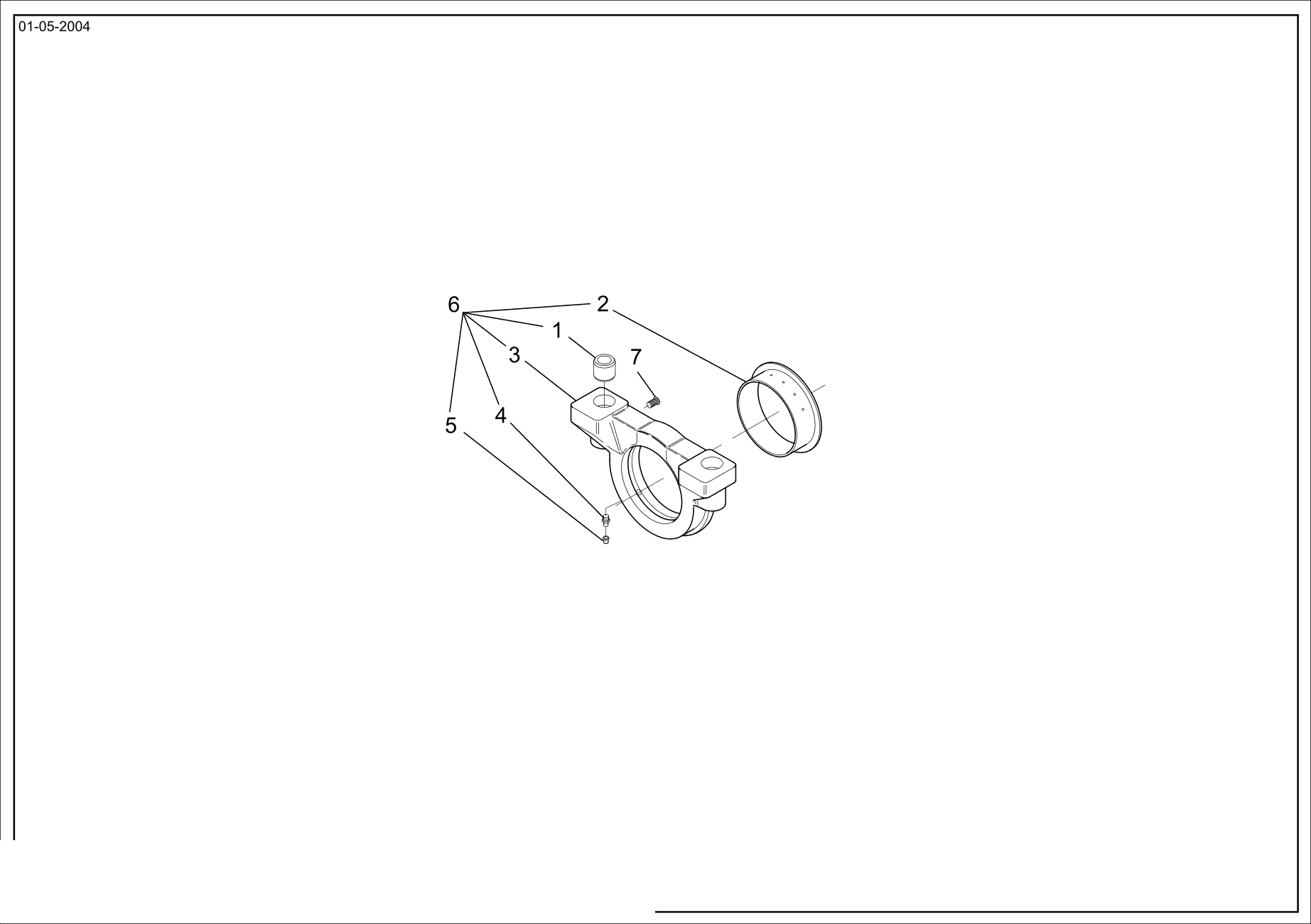 drawing for CNH NEW HOLLAND 71486354 - THRUST BUSHING