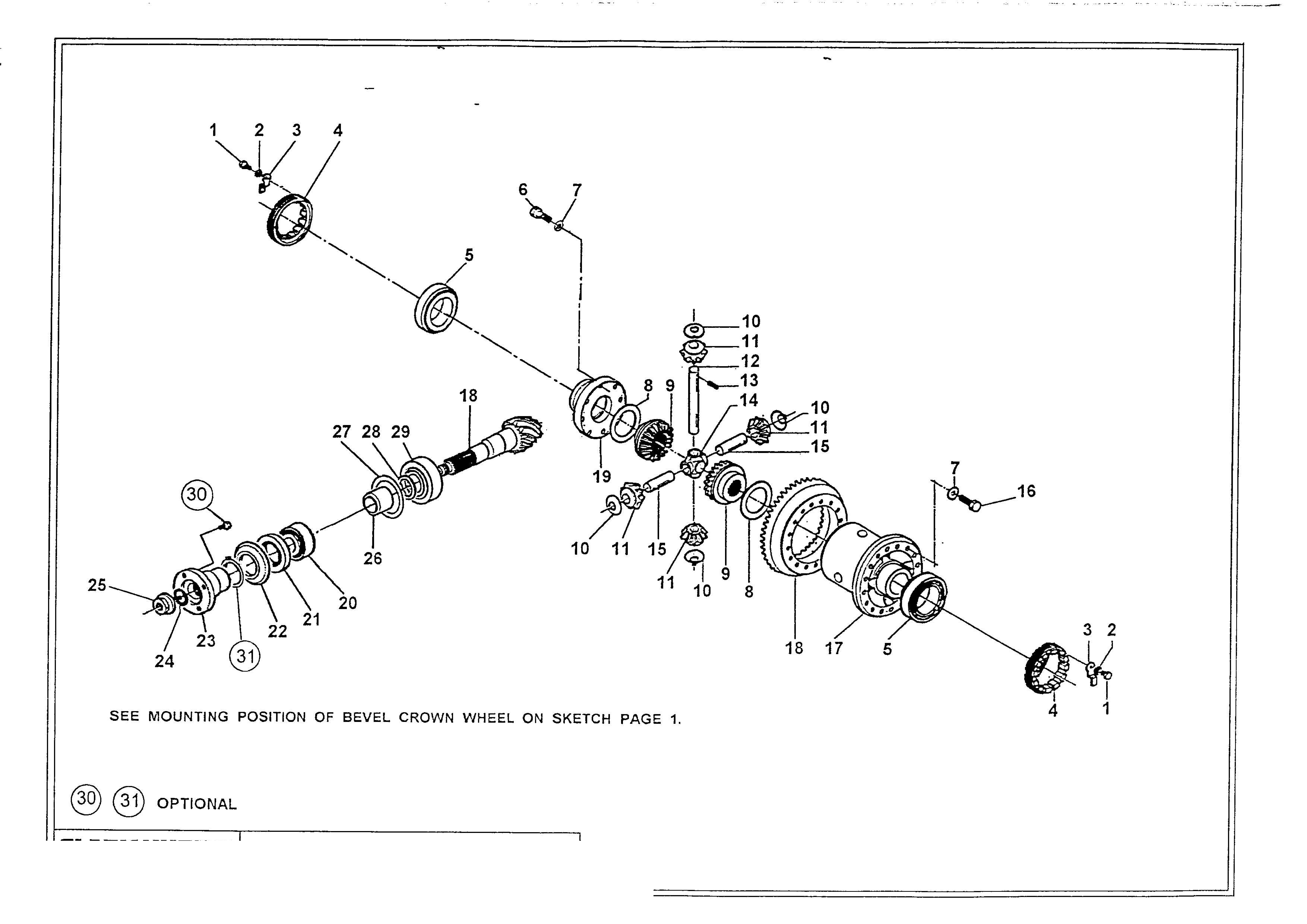 drawing for HSM HOHENLOHER 2202 - BEVEL GEAR SET