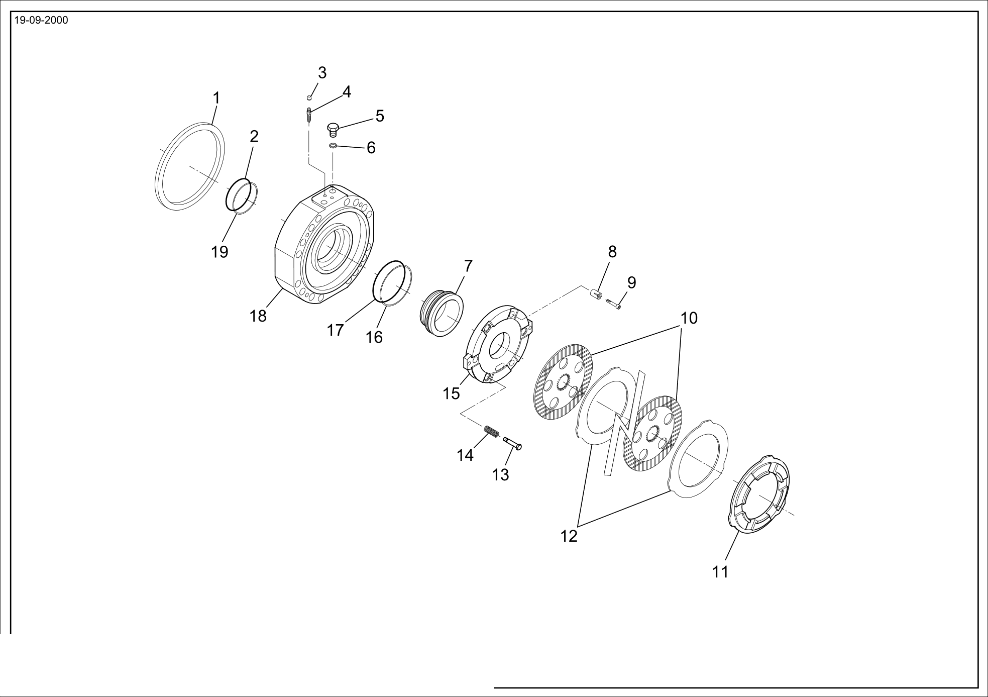 drawing for NEW HOLLAND 85807004 - INTERMEDIATE BRAKE DISC