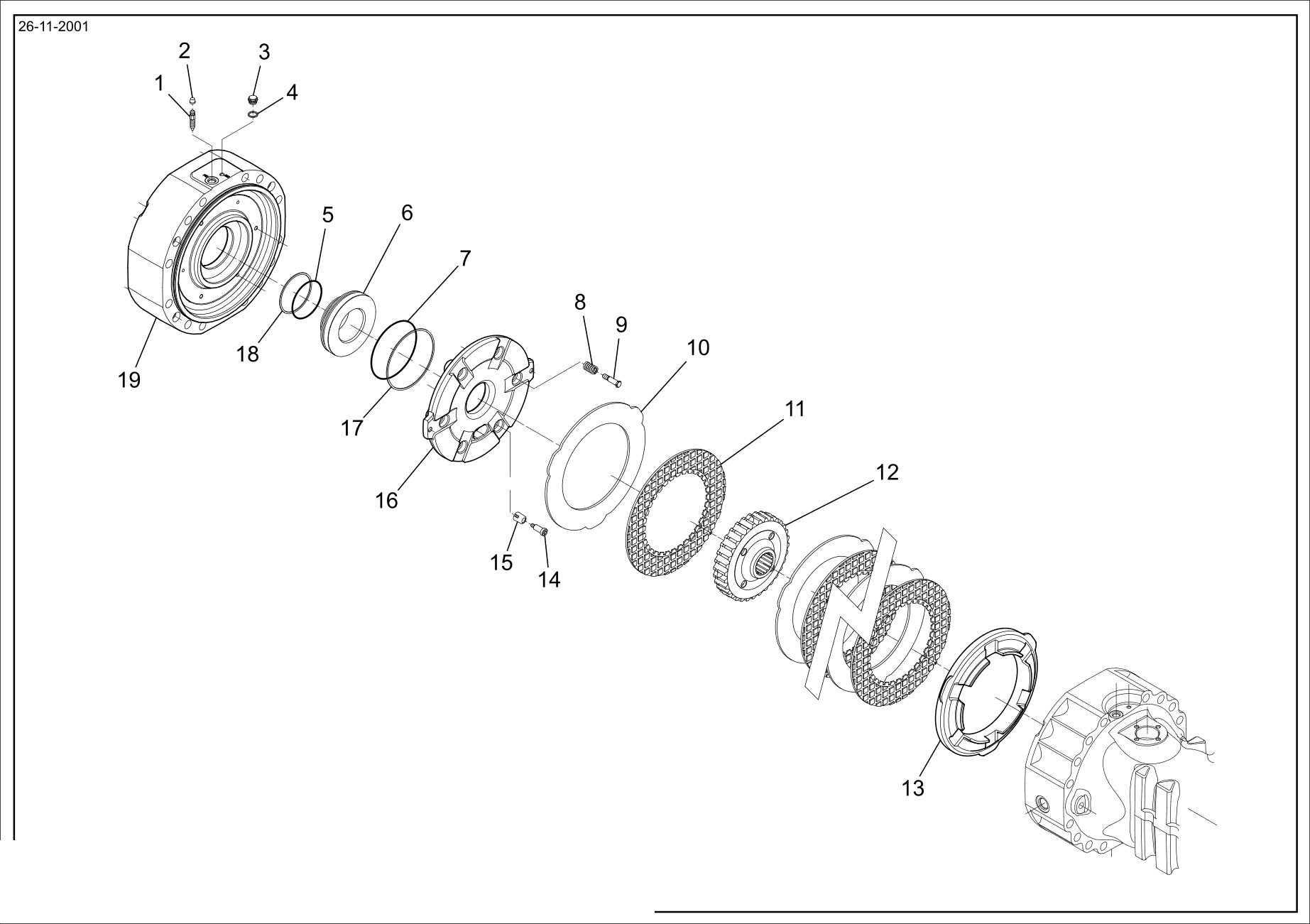 drawing for WALDON 388219 - BACK - UP RING