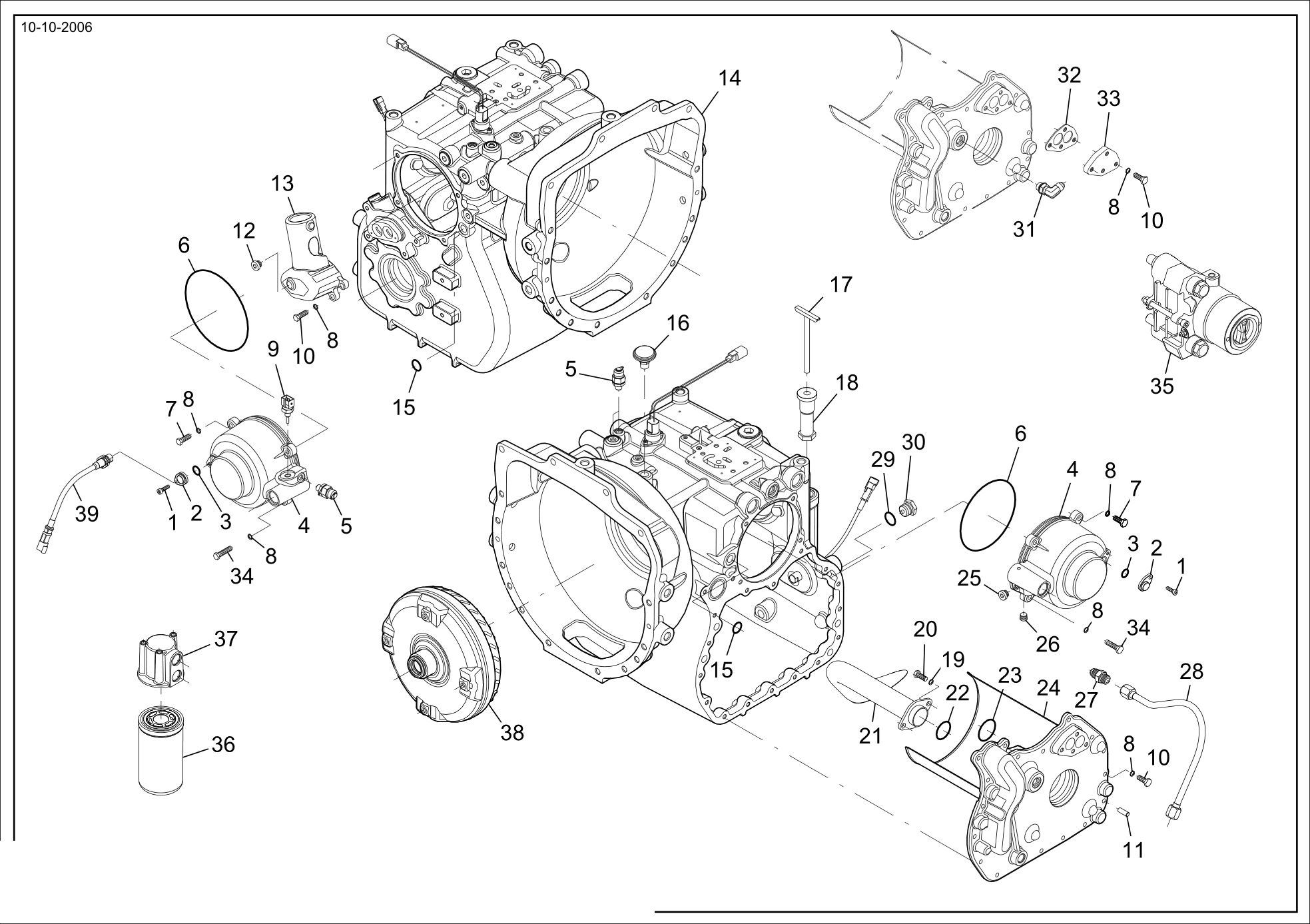 Technical drawing of CNH NEW HOLLAND 87691759 FITTING with dimensions and layout